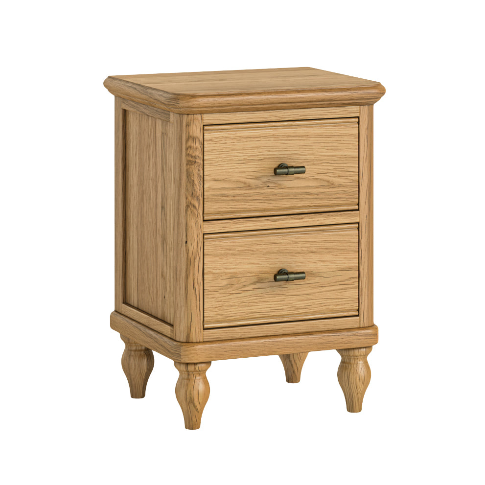 Ashcombe Oak Wood Slim Bedside Table
