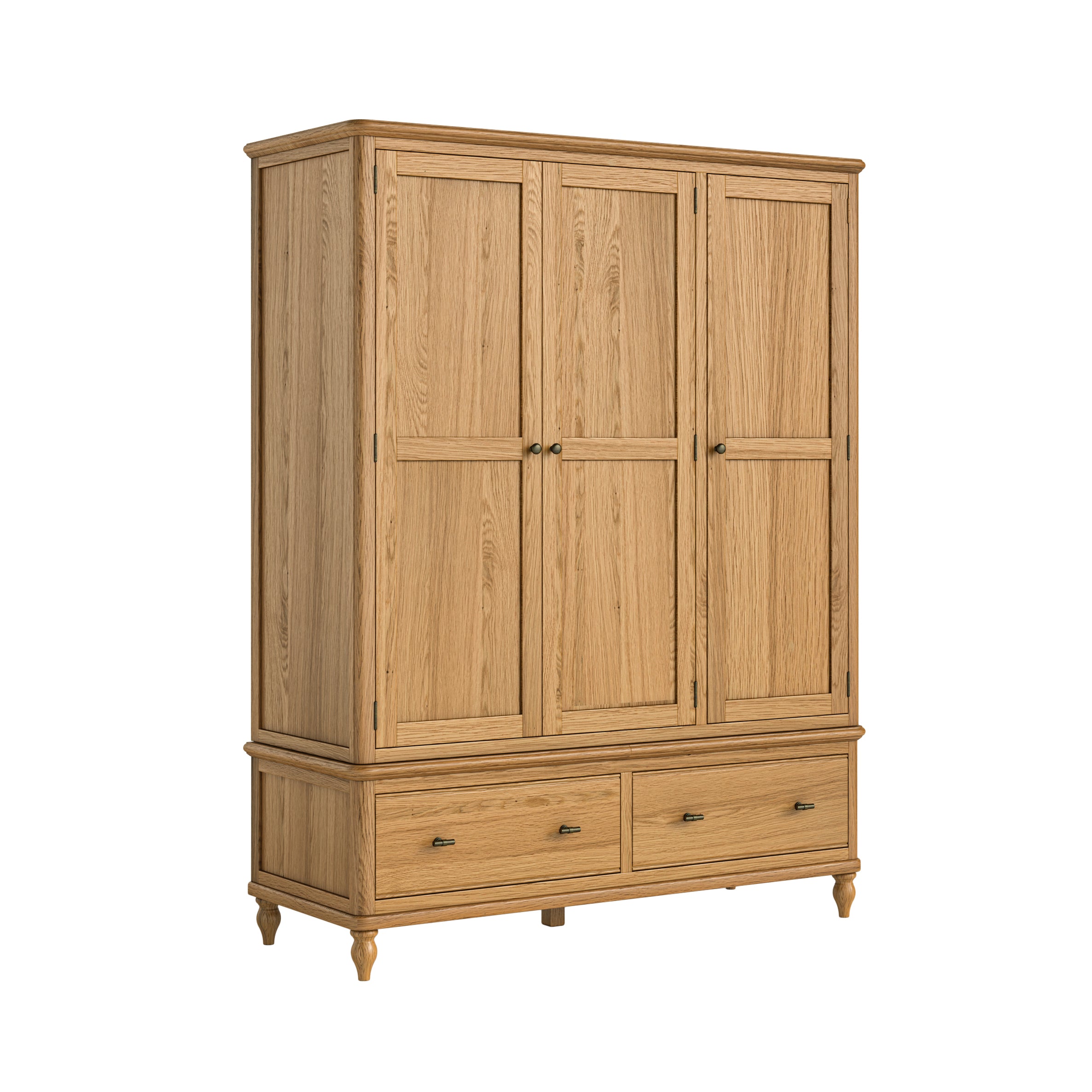 Ashcombe Oak Wood Triple Wardrobe