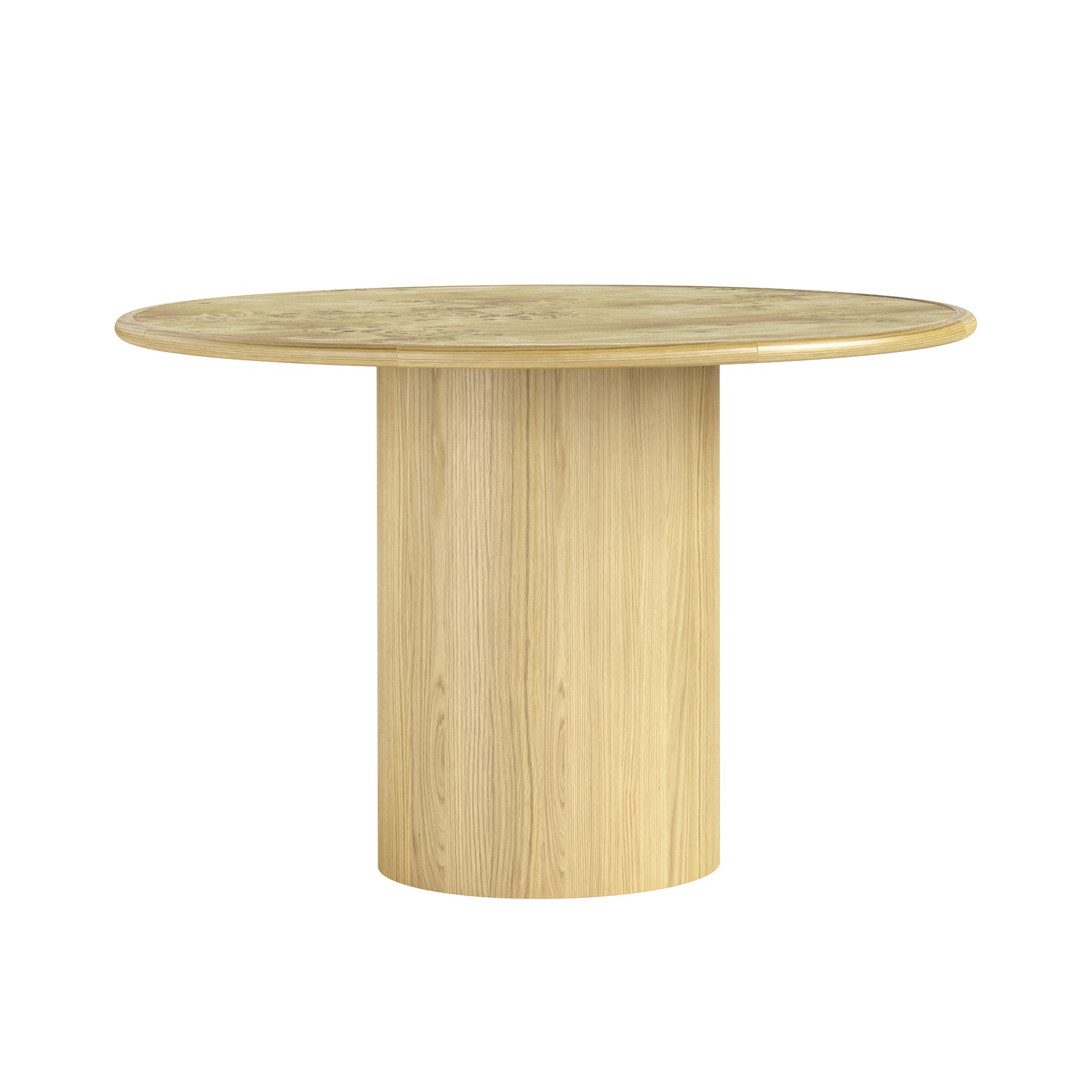 Denver Natural Burl Wood Round Dining Table 120cm