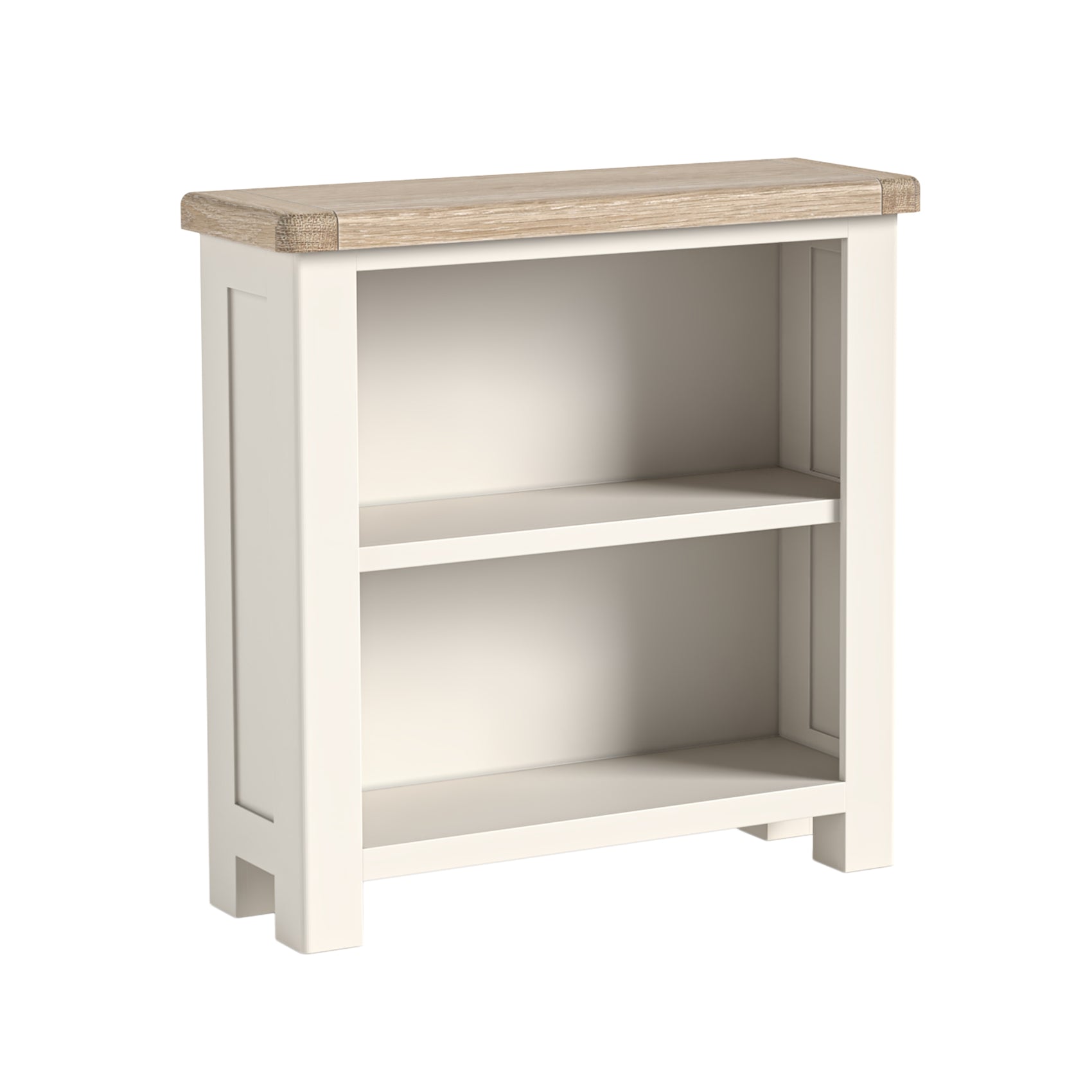 Westbourne Coconut Milk White Oak Wood Low Display Unit