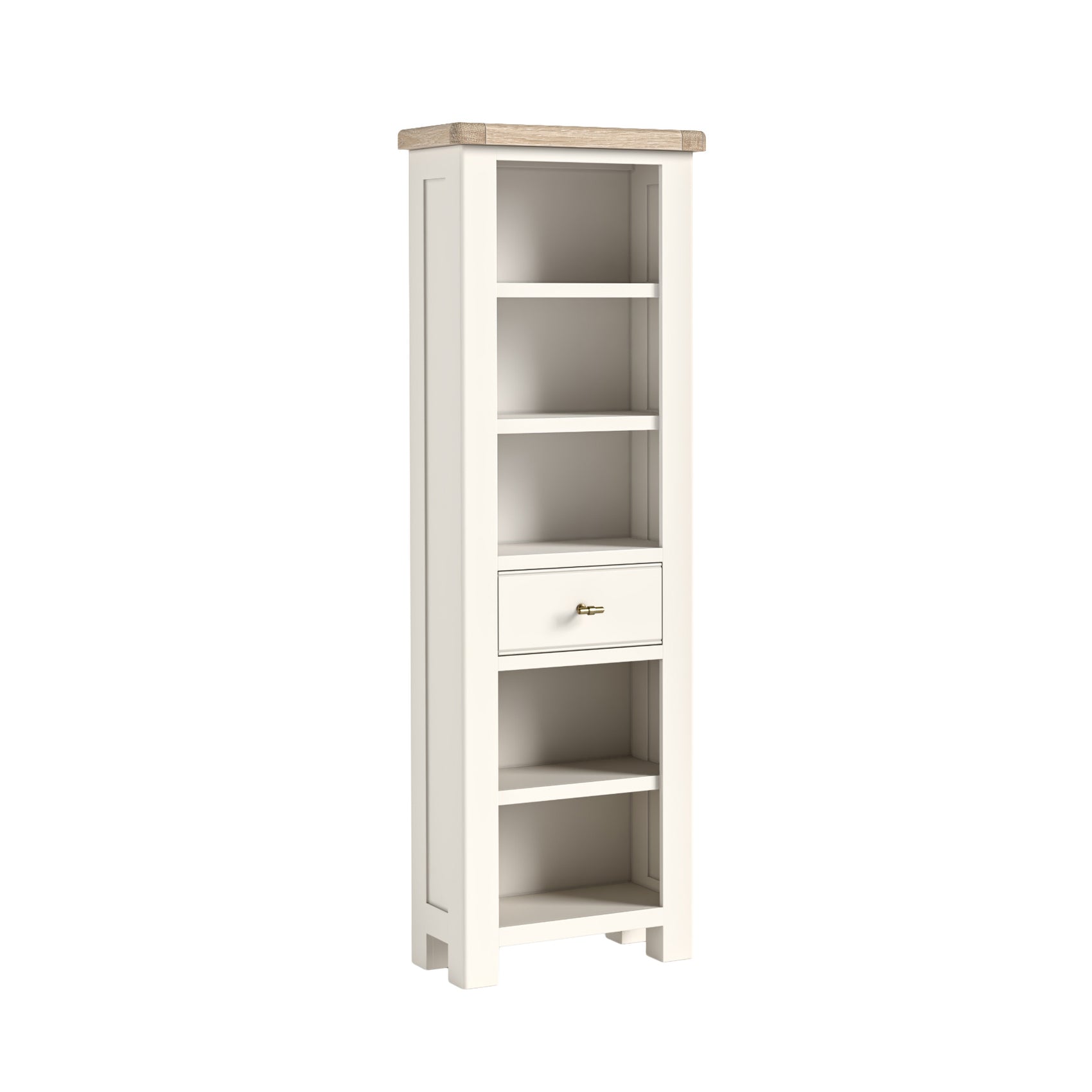 Westbourne Coconut Milk White Oak Wood Slim Display Unit