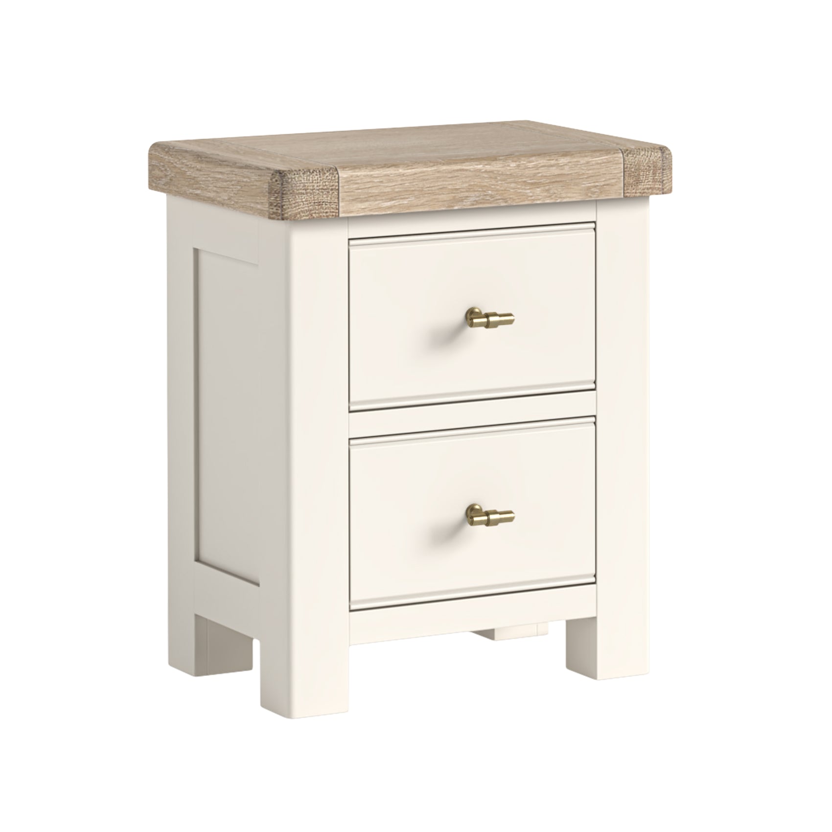 Westbourne Coconut Milk White Oak Wood Bedside Table