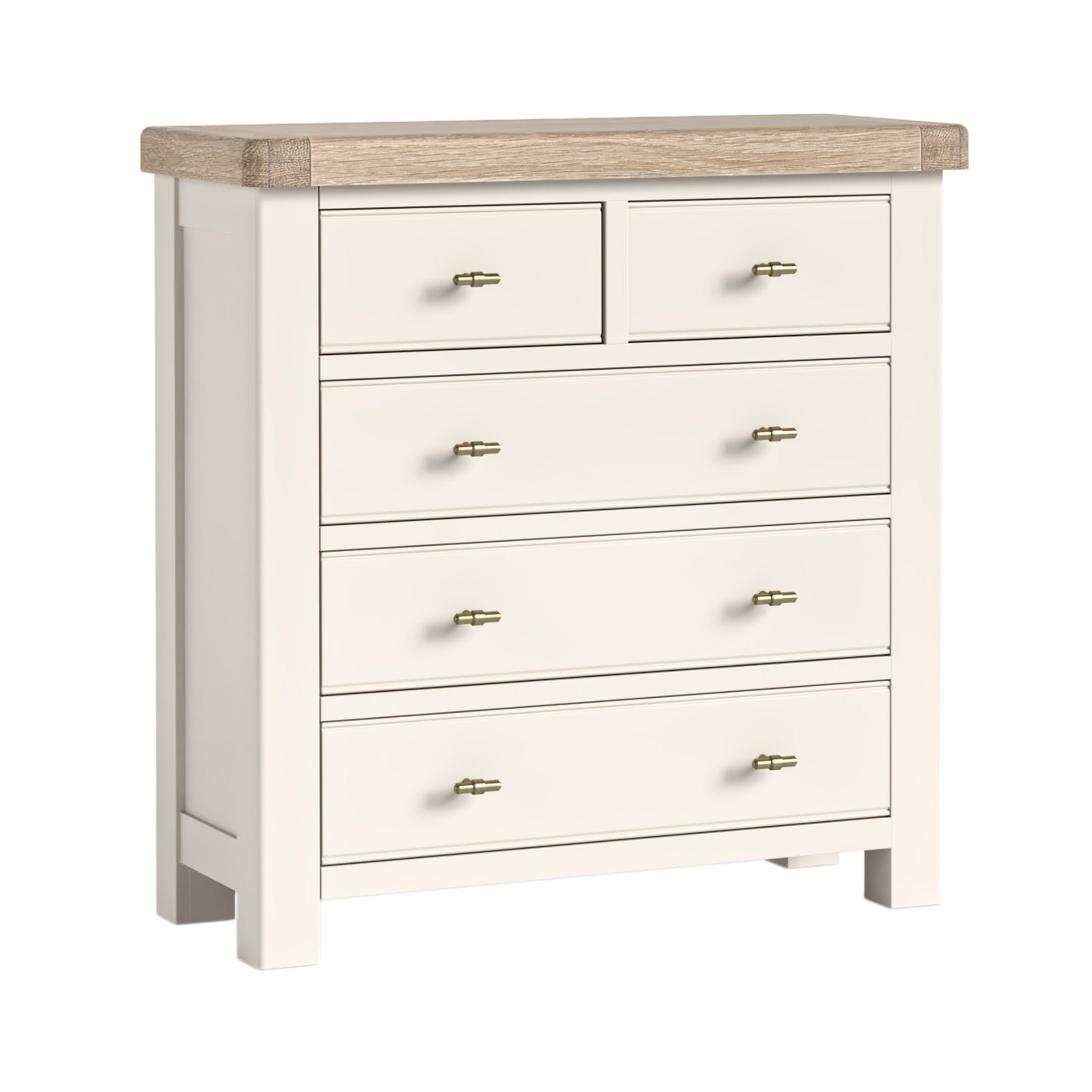 Westbourne Coconut Milk White Oak Wood 2 Over 3 Chest