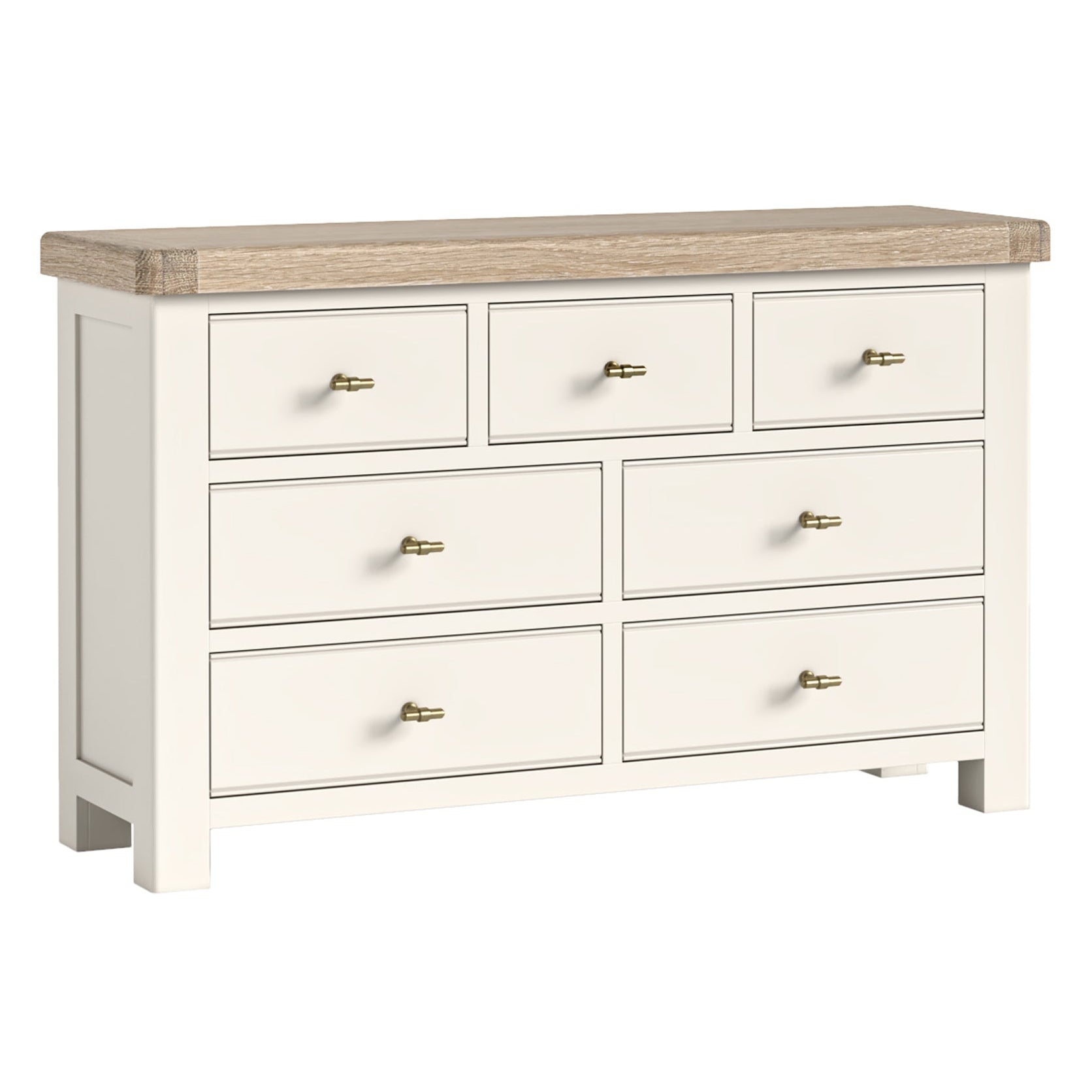 Westbourne Coconut Milk White Oak Wood 3 Over 4 Chest