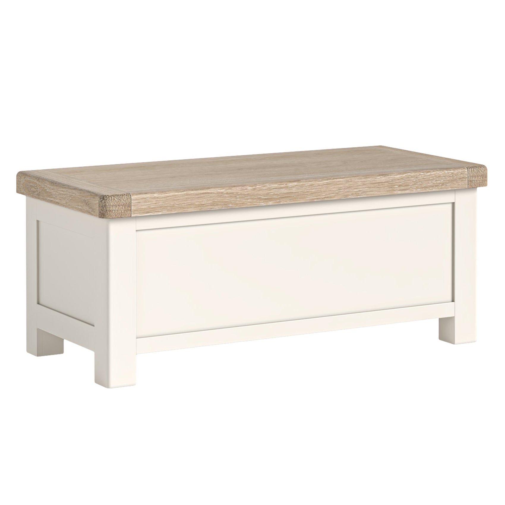 Westbourne Coconut Milk White Oak Wood Blanket Box