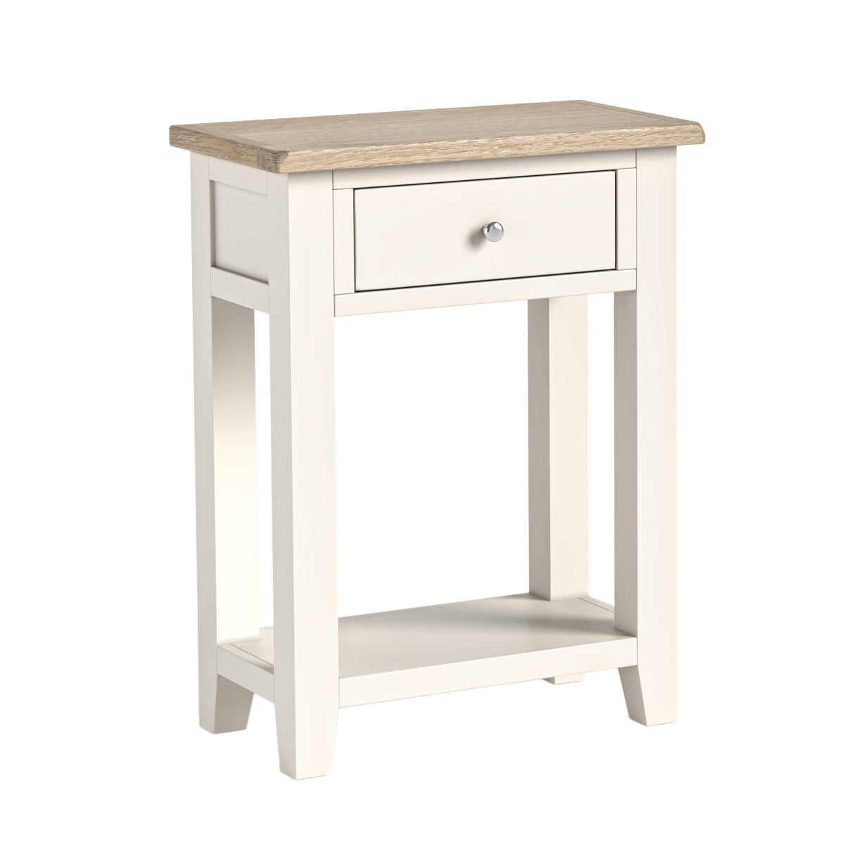 Alderley Coconut White Wood Telephone Table