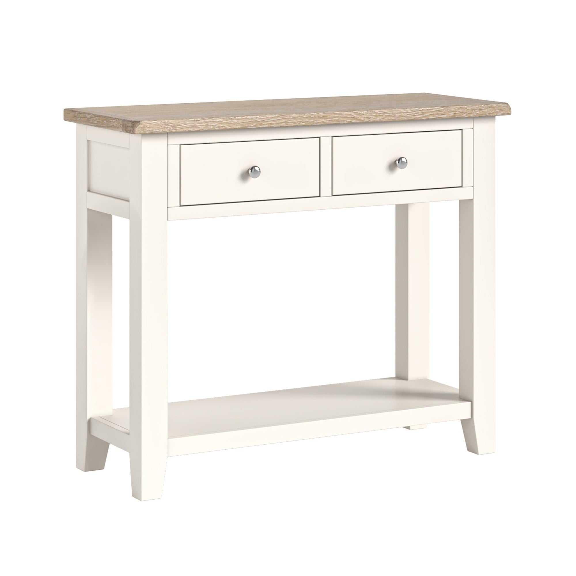 Alderley Coconut White Wood Console Table