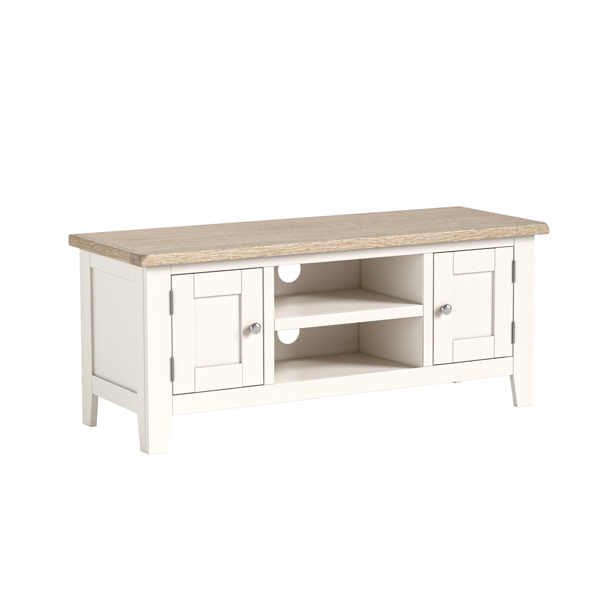 Alderley Coconut White Wood TV Unit 120cm