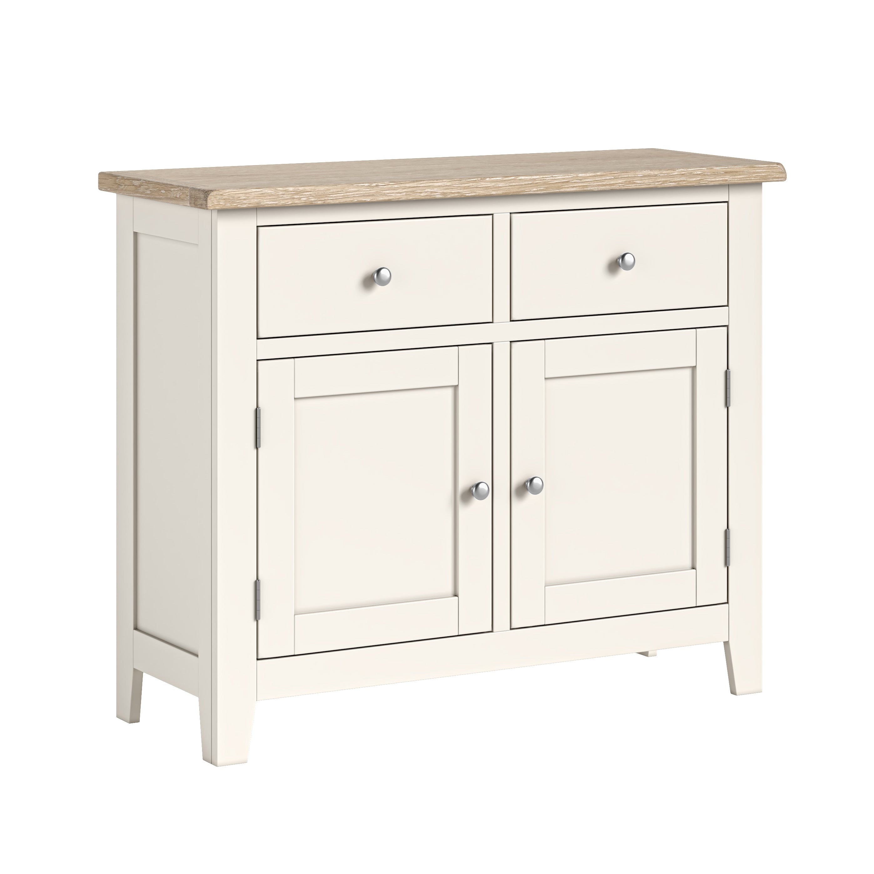 Alderley Coconut White Wood Sideboard - Small