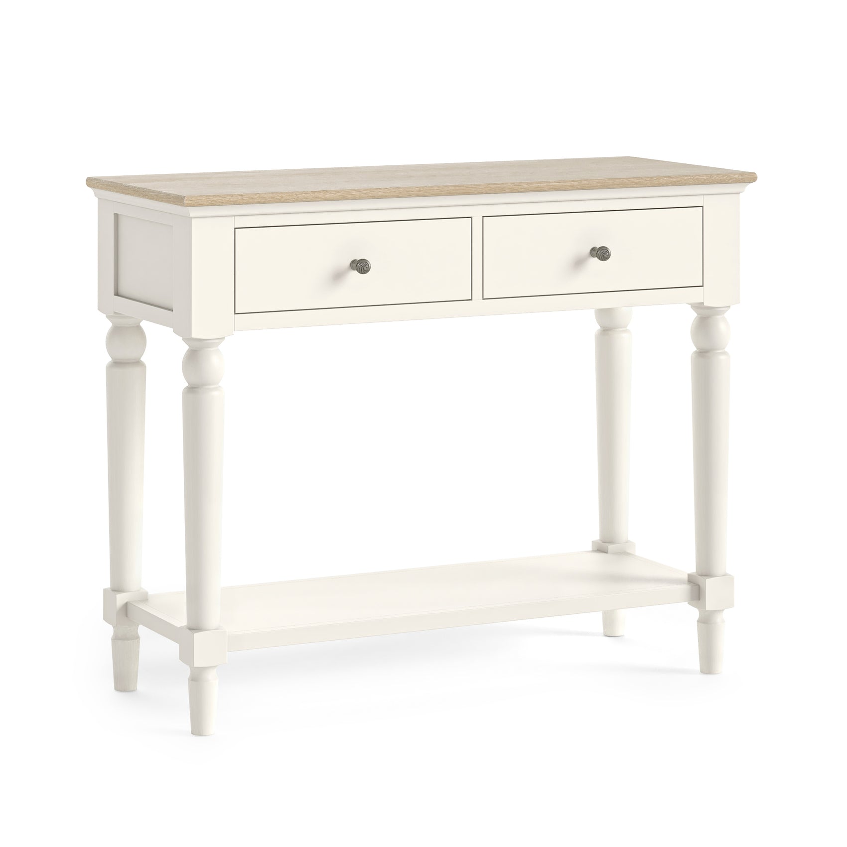 Burford Coconut Milk White Wood Console Table