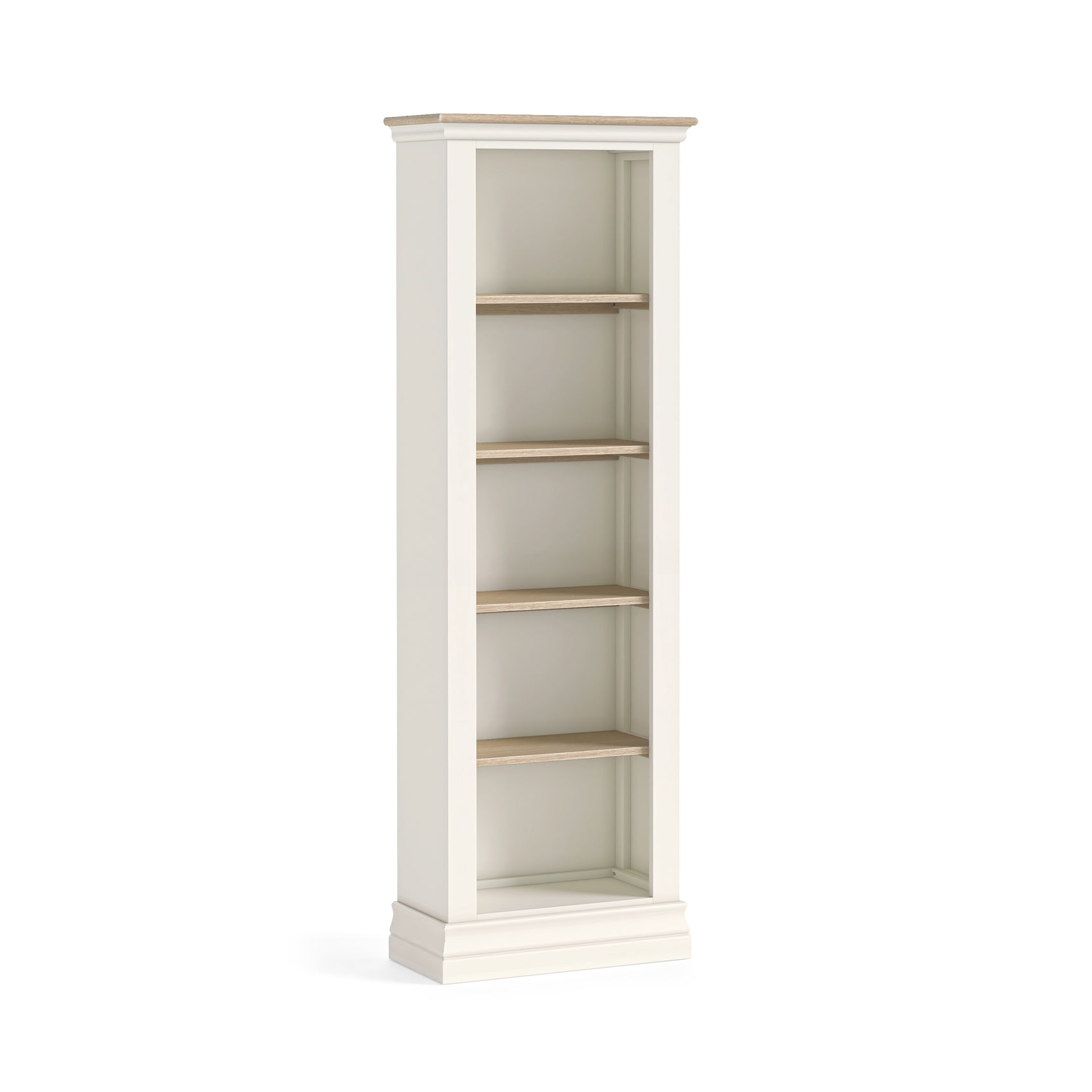 Burford Coconut Milk White Wood Slim Display Unit