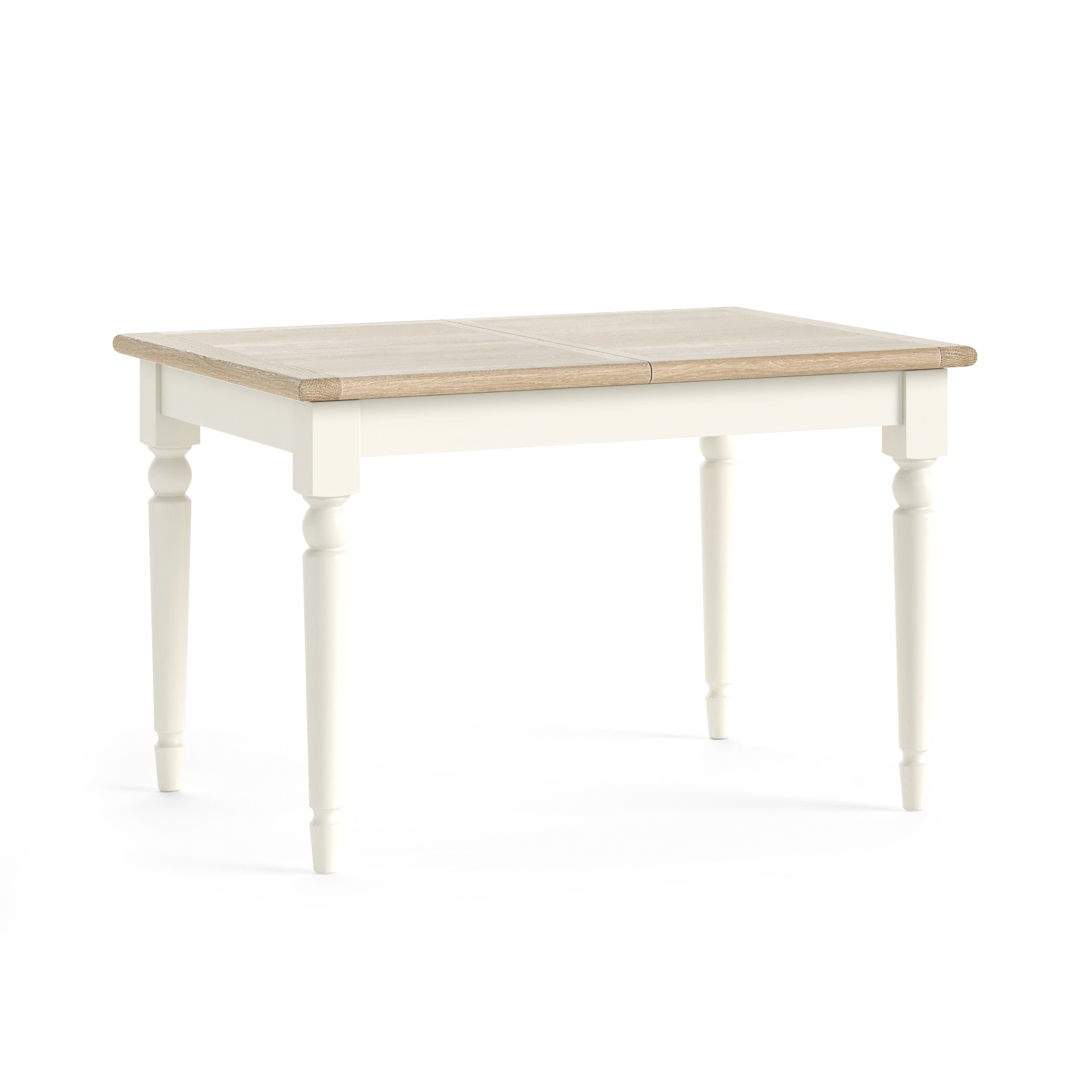 Burford Coconut Milk White Wood Compact Extending Dining Table 120/165cm
