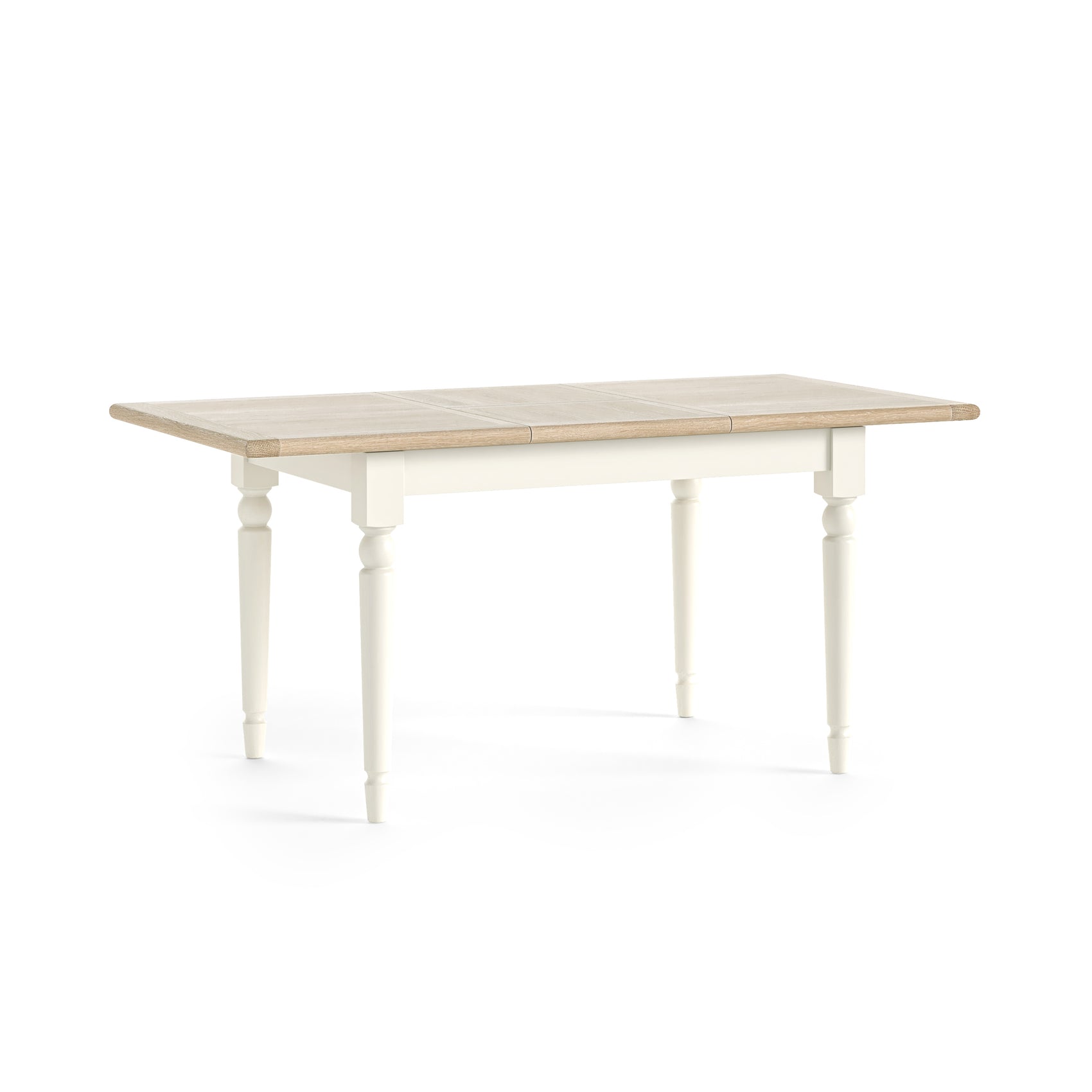 Burford Coconut Milk White Wood Compact Extending Dining Table 120/165cm
