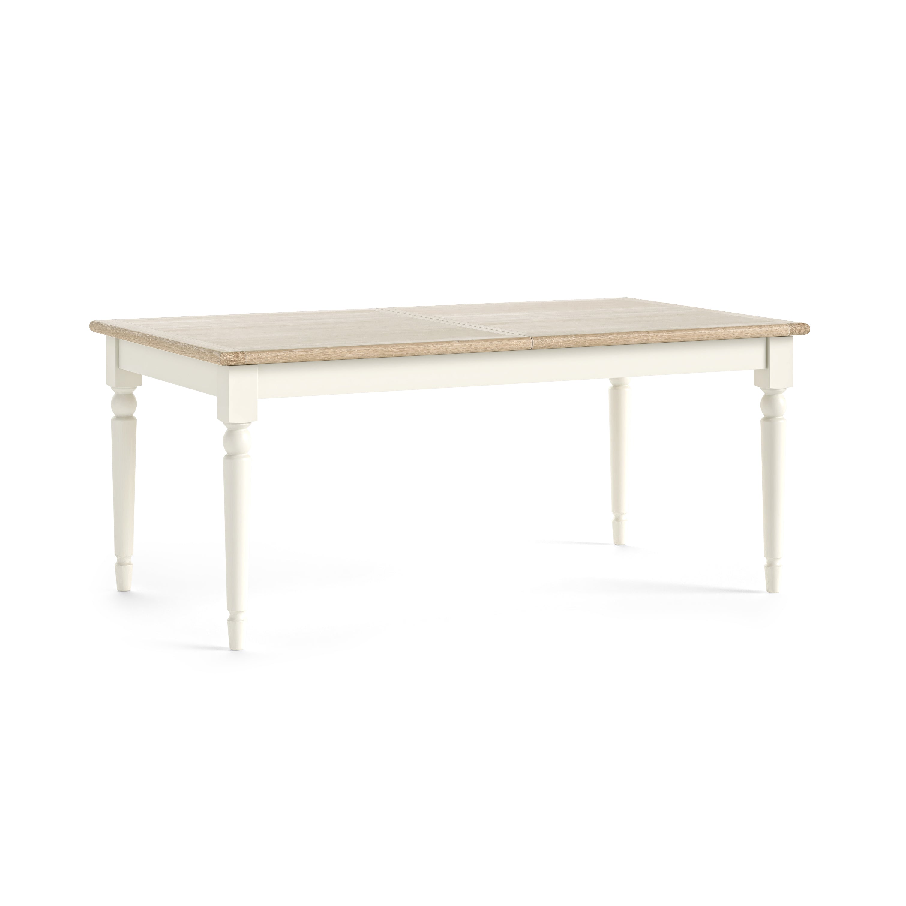 Burford Coconut Milk White Wood Large Extending Dining Table 180/230cm