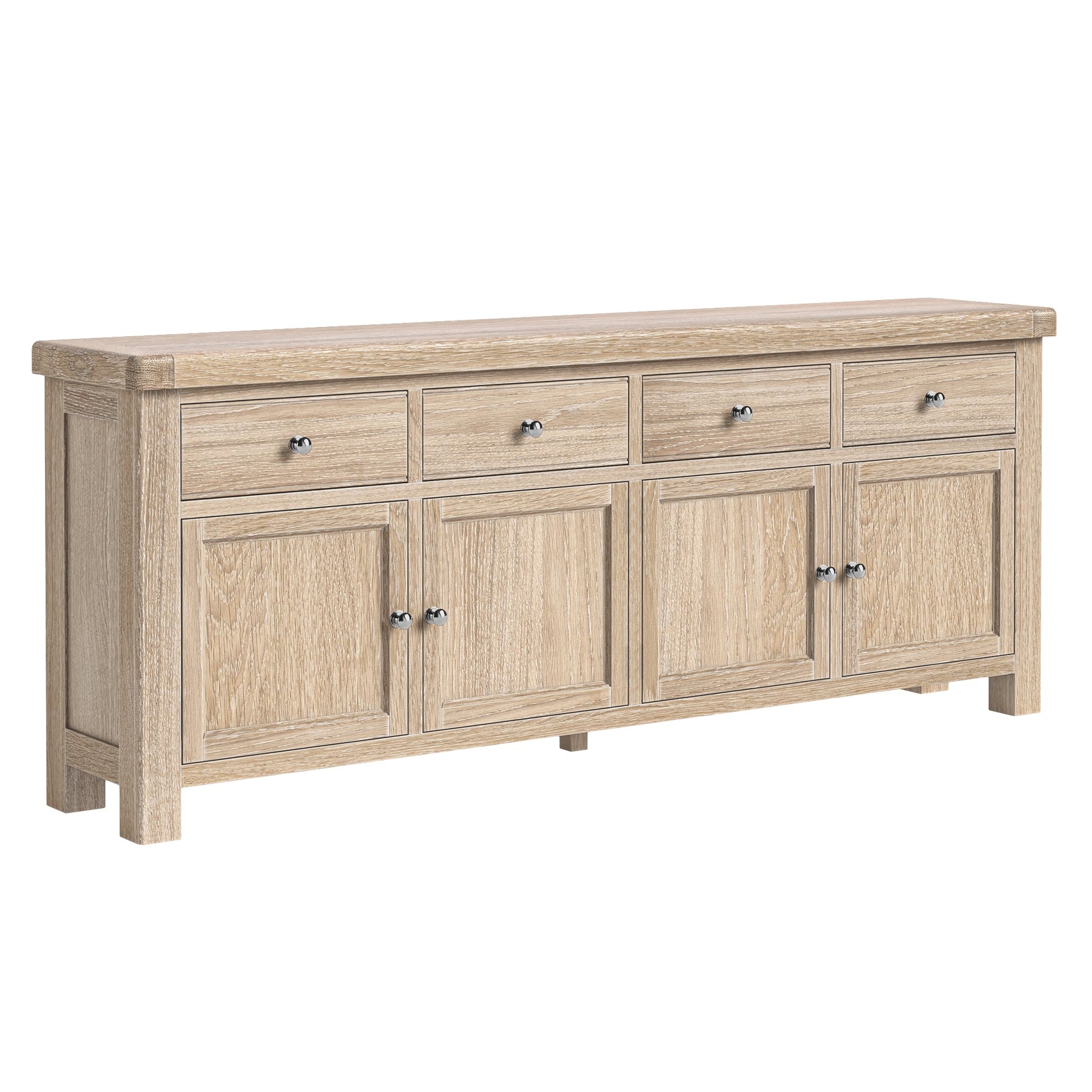 Jackson Whitewash Oak Wood Sideboard