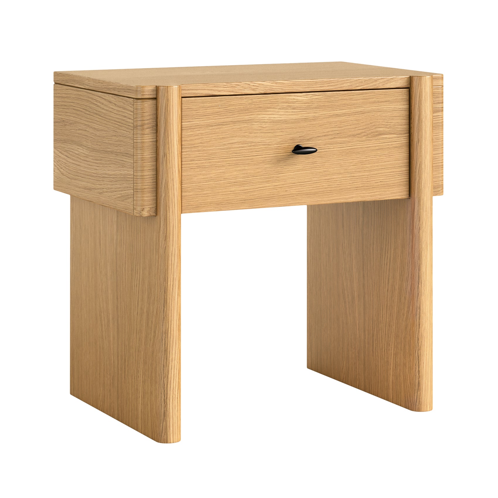 Solara Natural Oak Wood Side Table