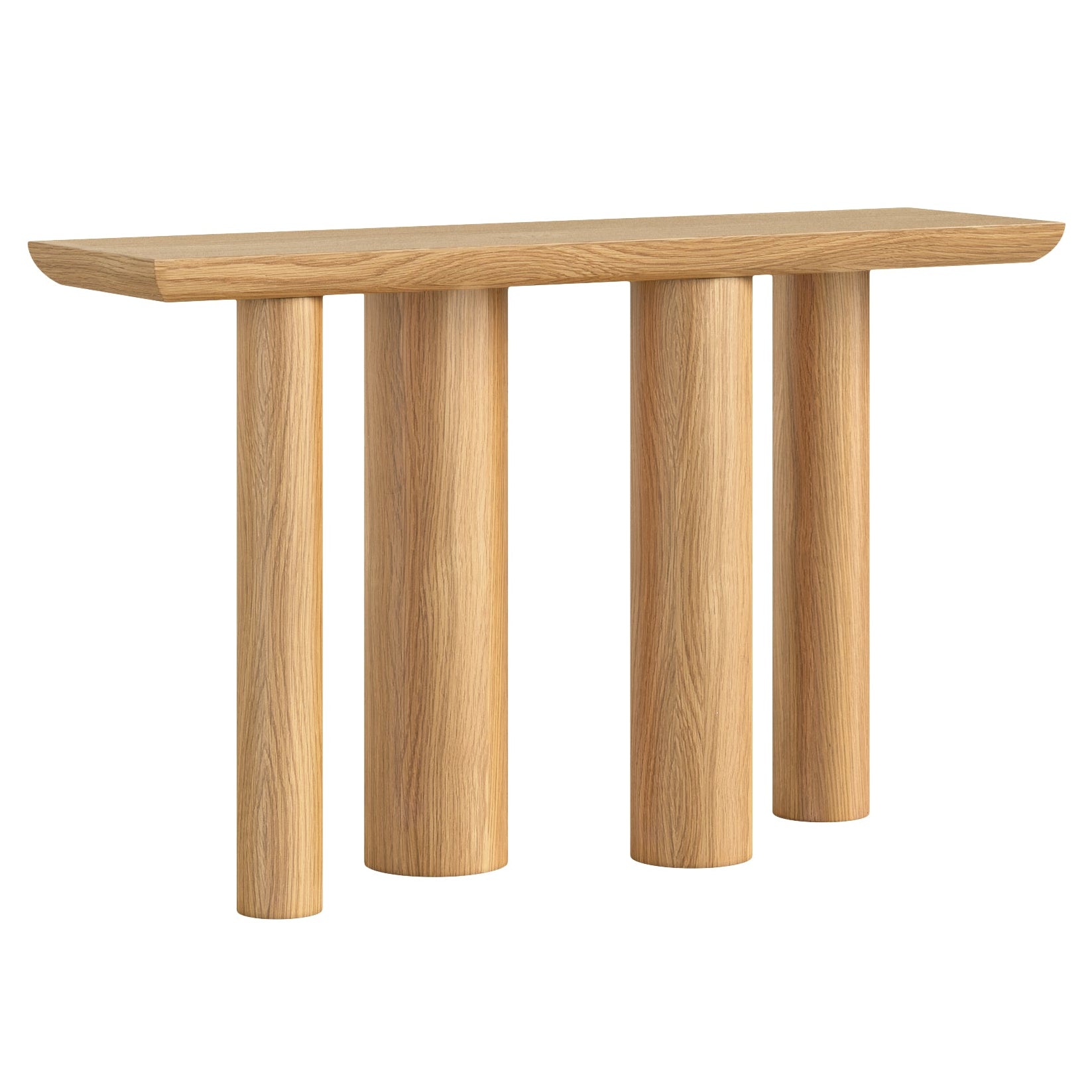 Solara Natural Oak Wood Console Table 125cm