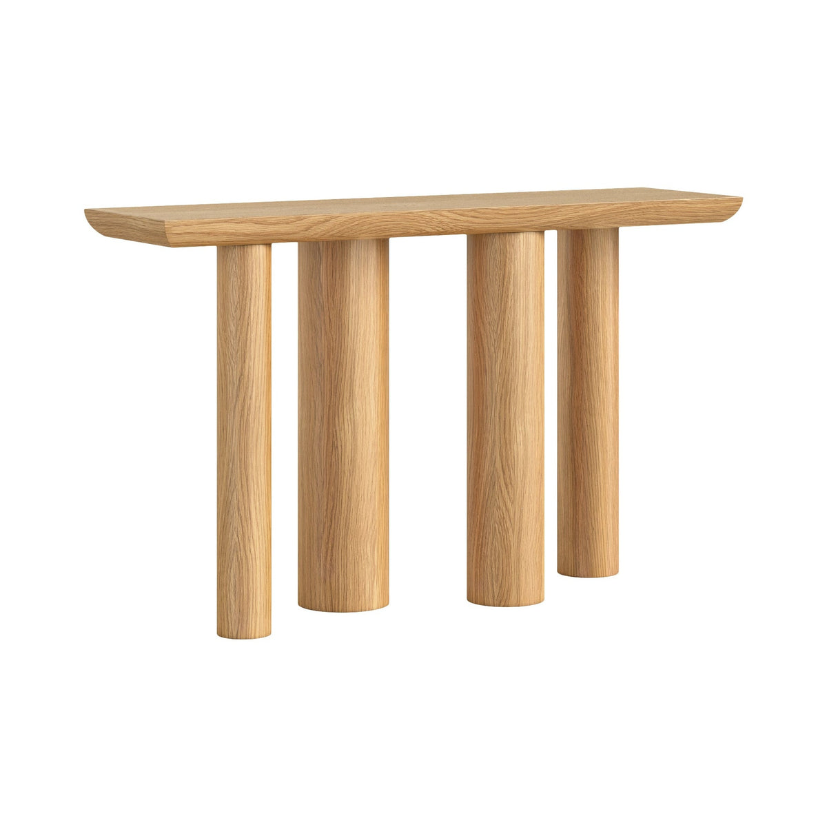 Solara Natural Oak Wood Console Table 125cm