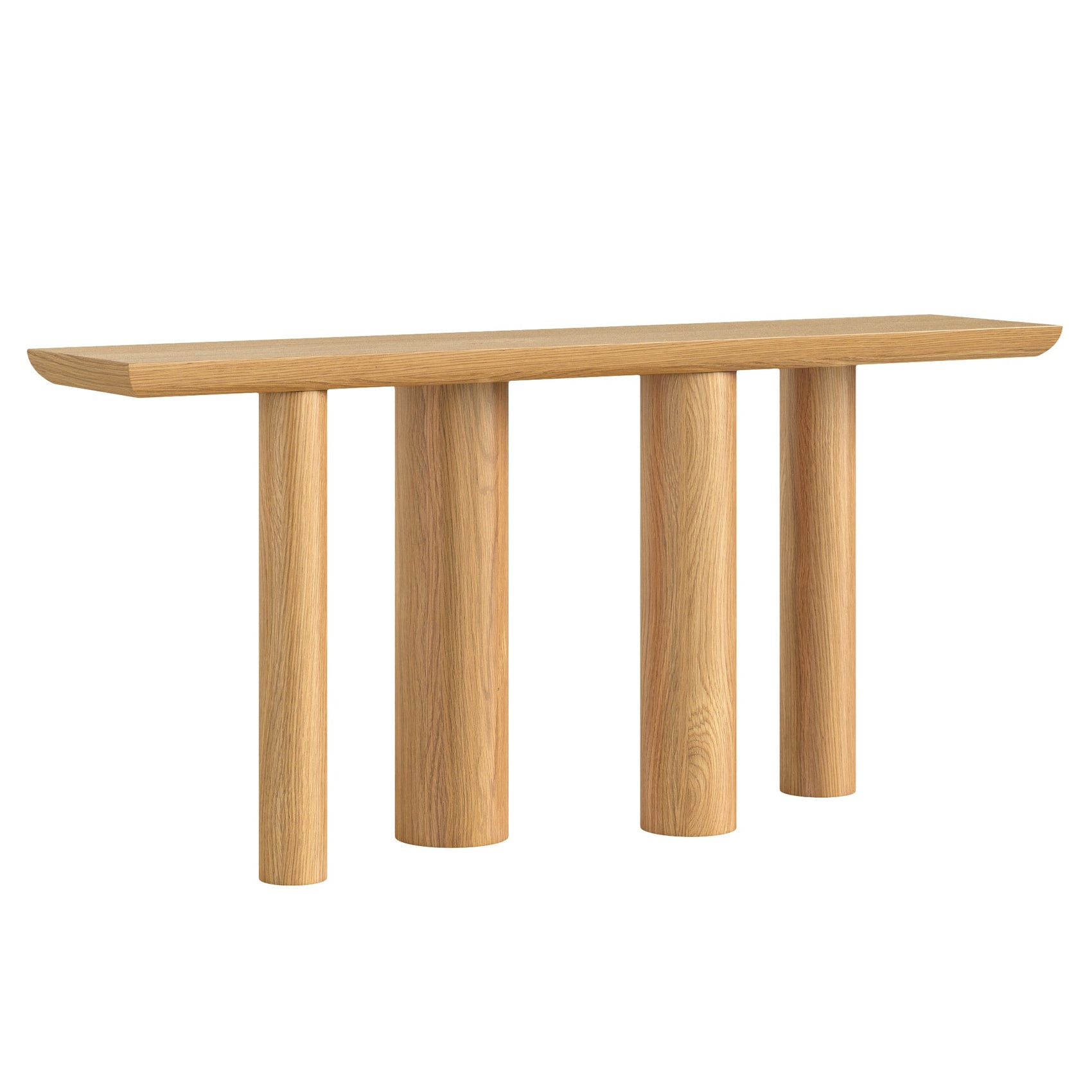 Solara Natural Oak Wood Console Table 165cm