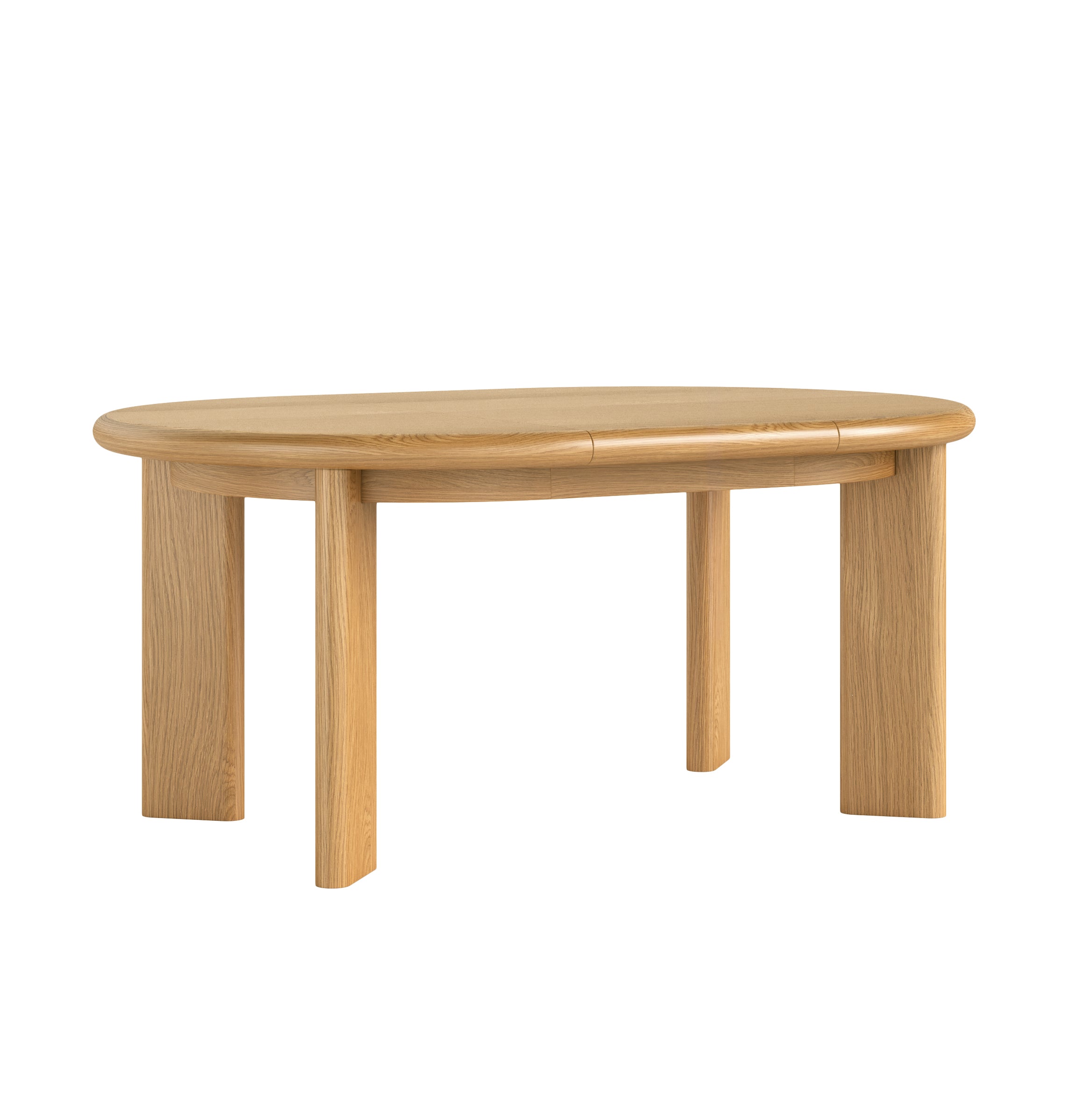 Solara Natural Oak Wood Round To Oval Extending Dining Table 120/170cm