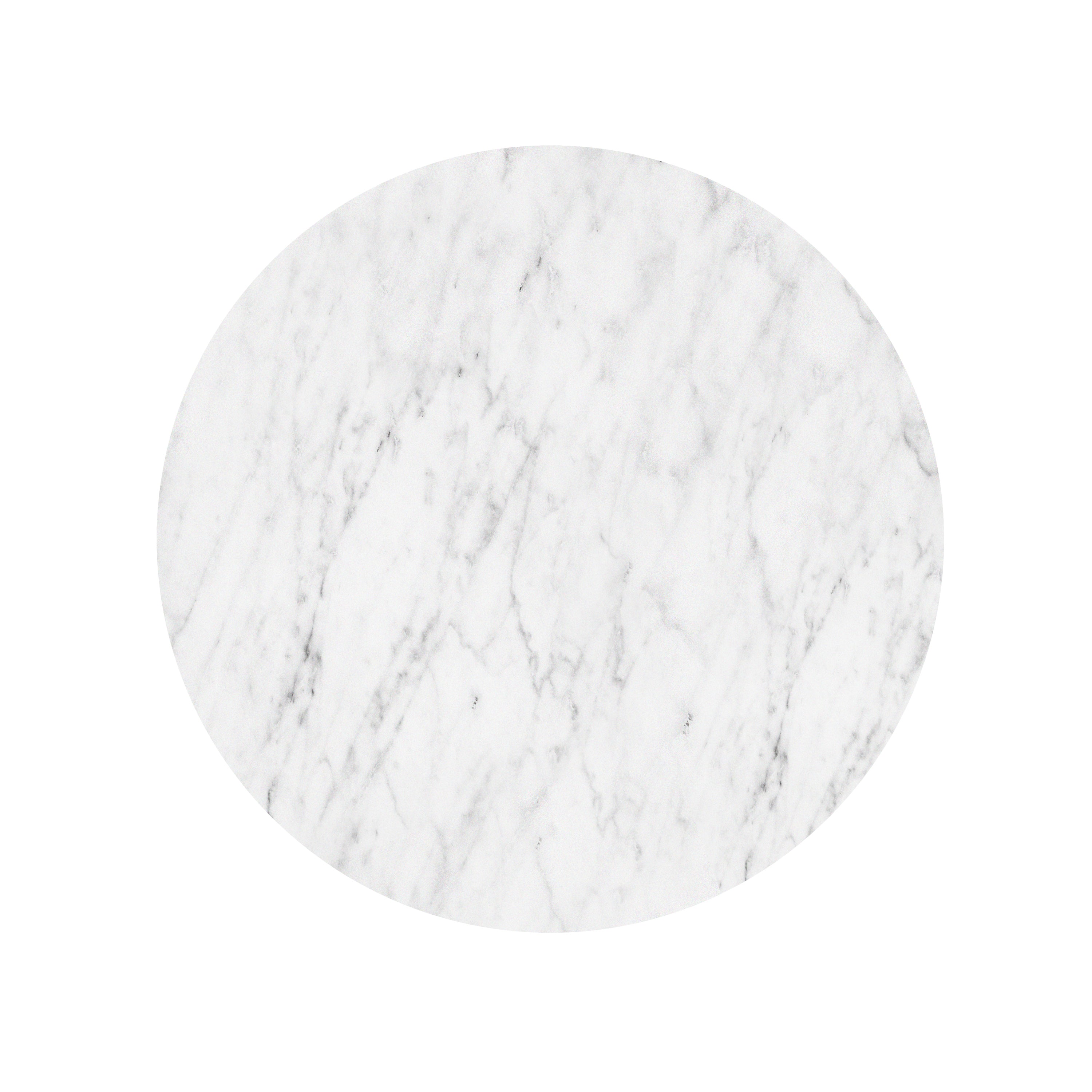 Monroe Grey Ribbed Mango Wood & White Marble Round Coffee Table
