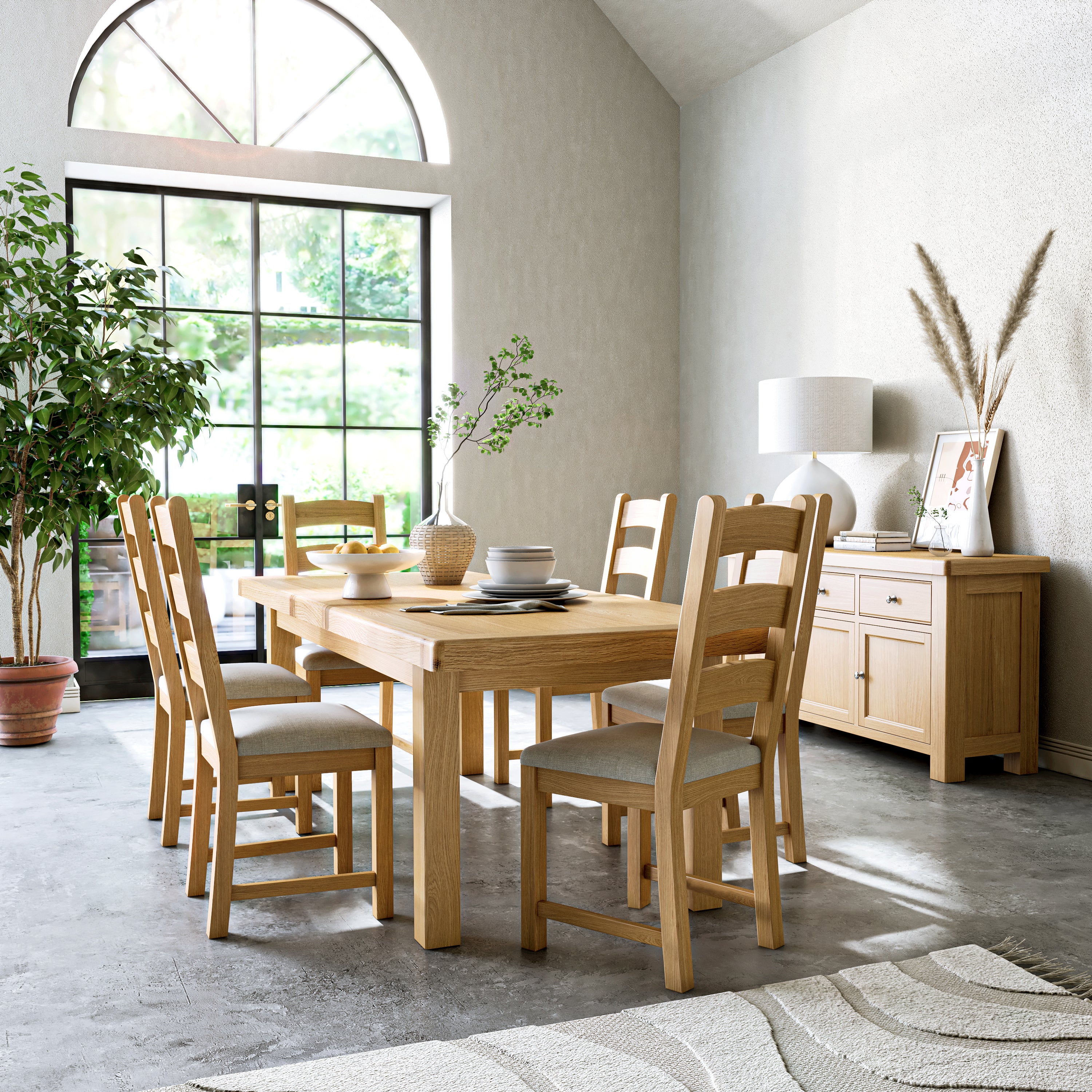 Jackson Oak Wood Large Extending Dining Table 200/245cm