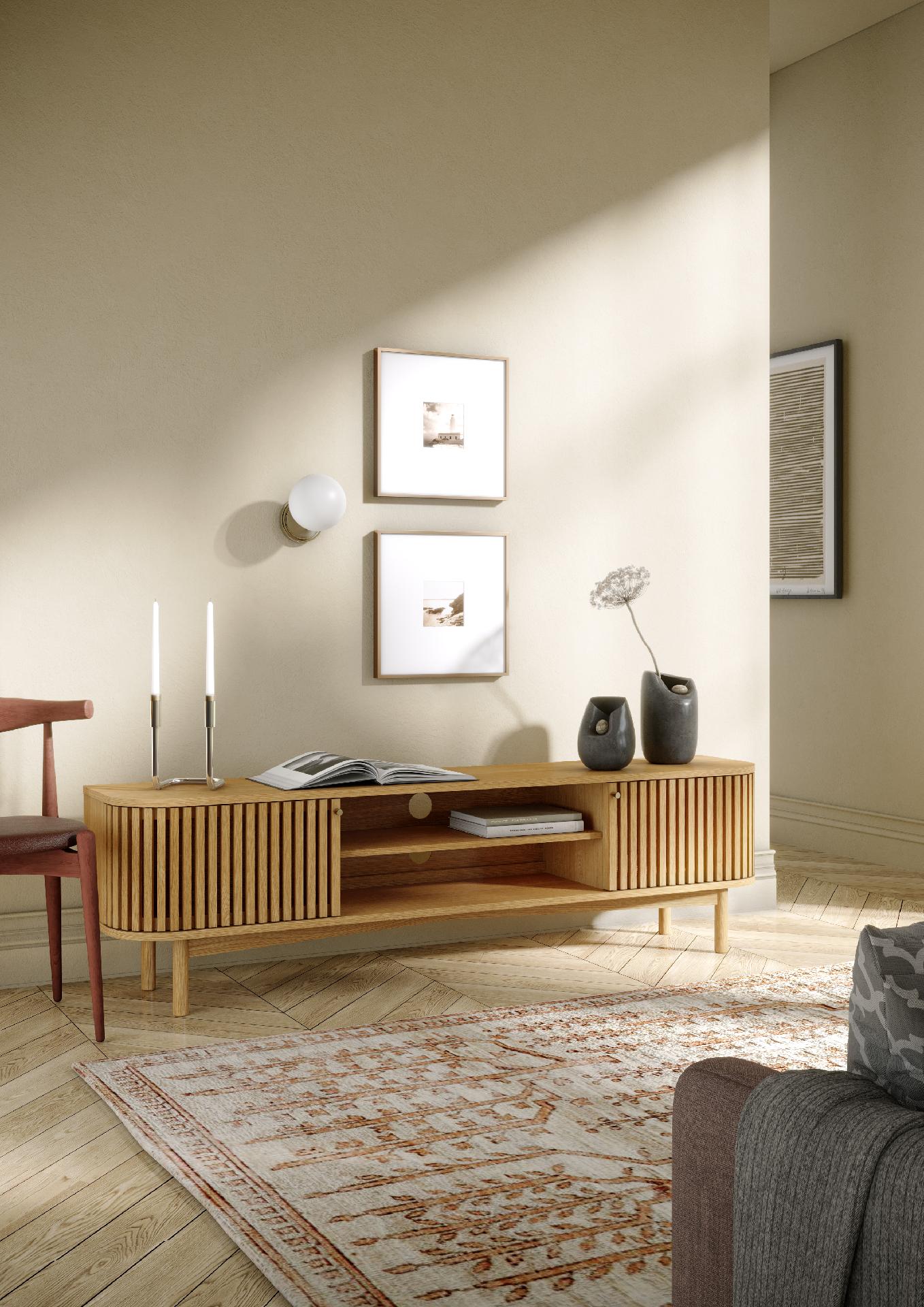 Colton Natural Wood Large TV Unit