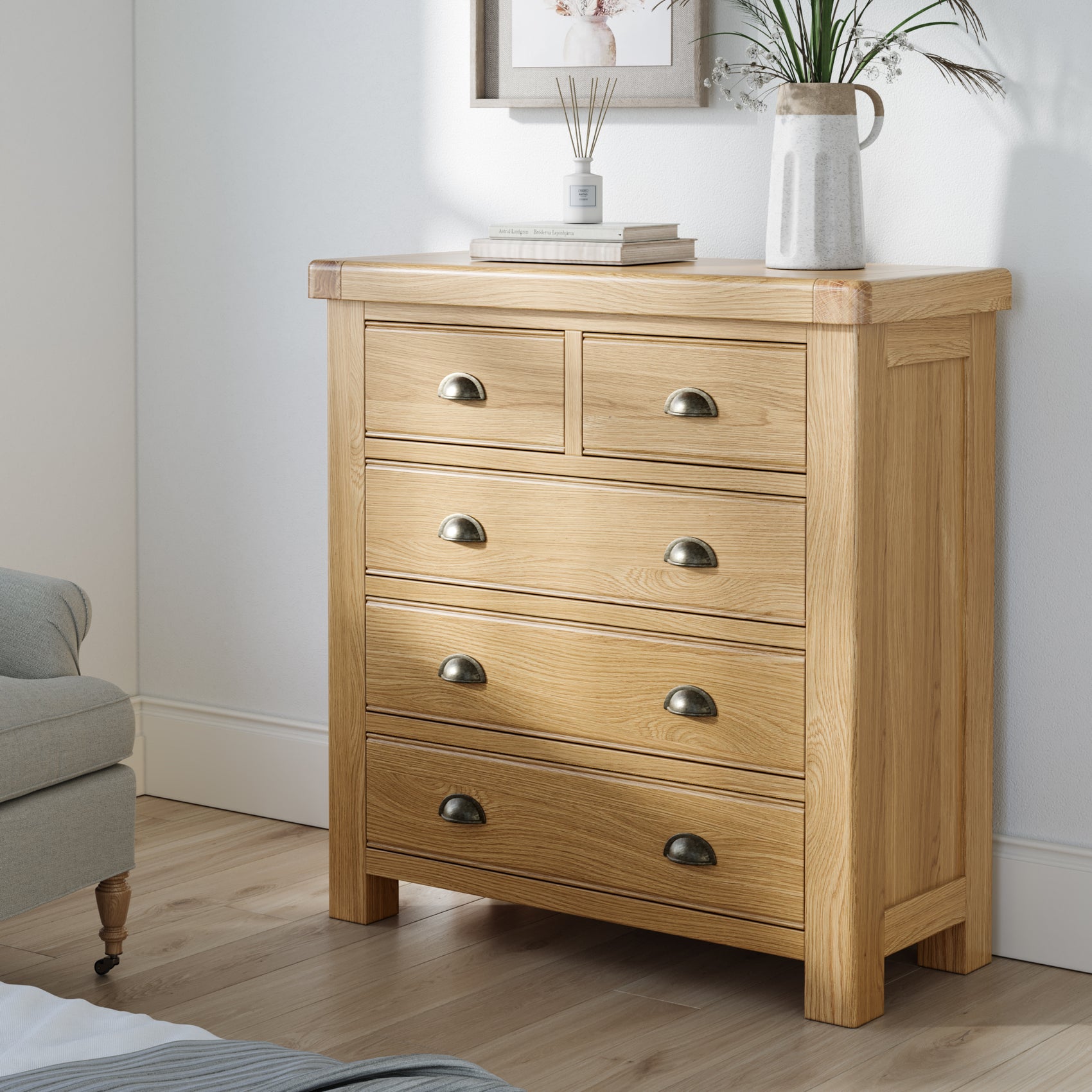 Jackson Oak Wood 2 Over 3 Chest