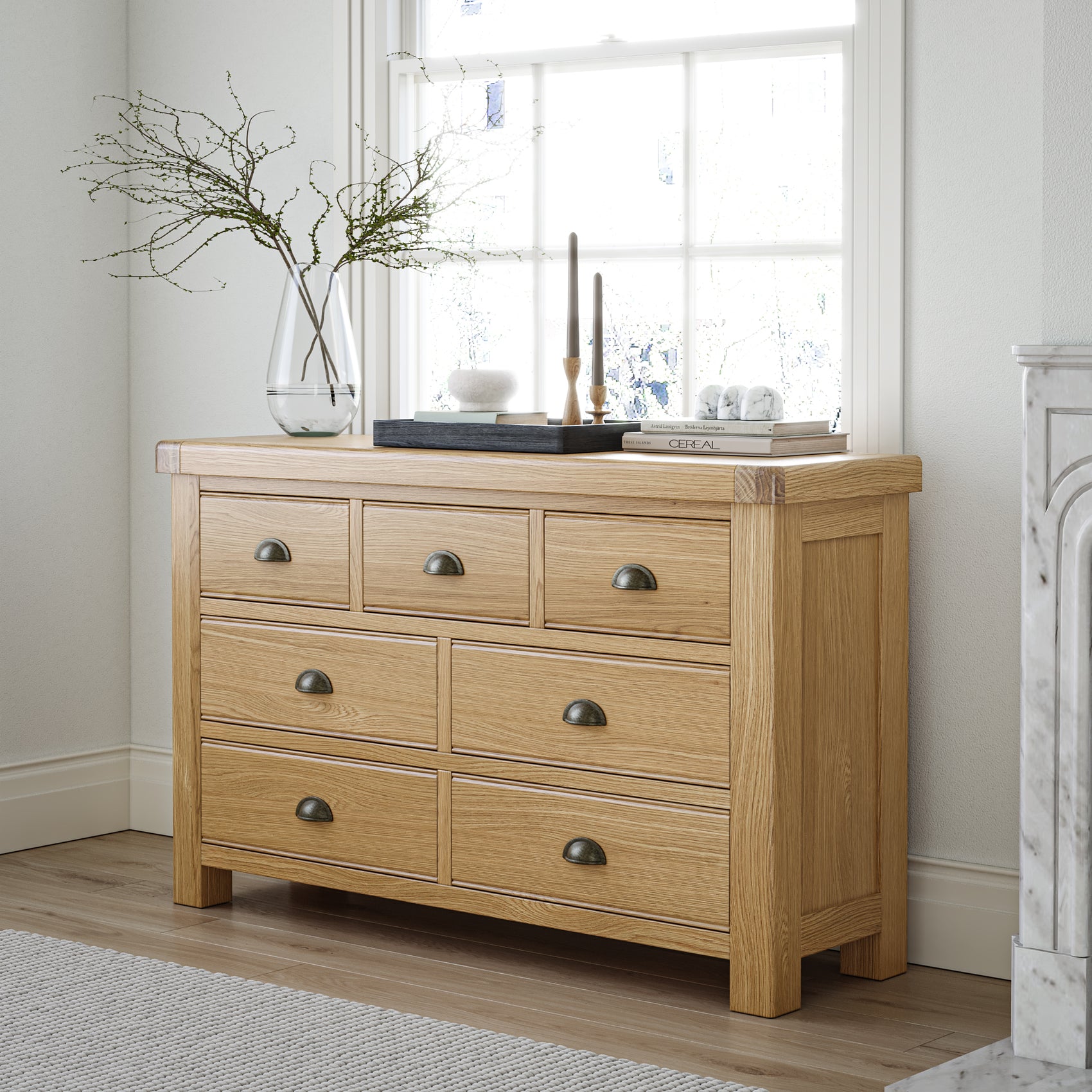 Jackson Oak Wood 3 Over 4 Chest