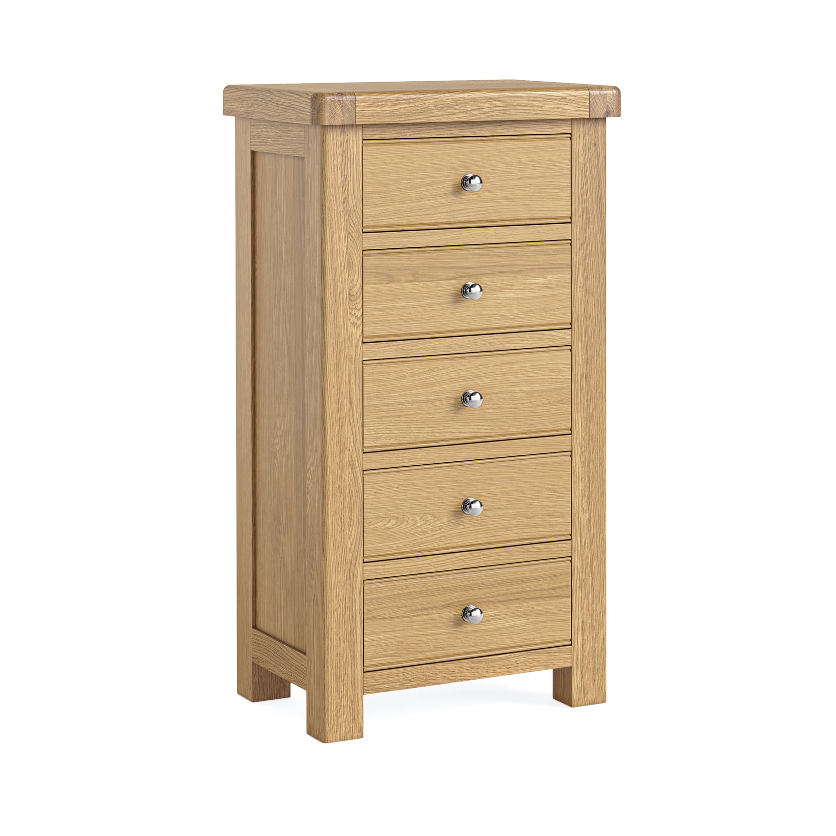 Jackson Oak Wood Tall Boy Chest