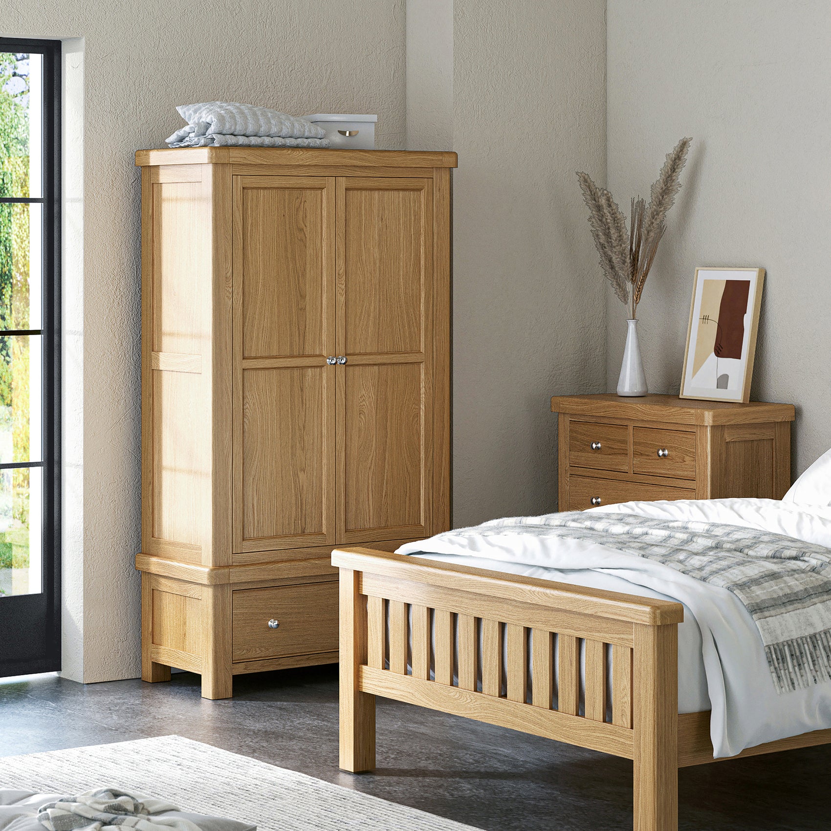 Jackson Oak Wood Gents Waedrobe Top