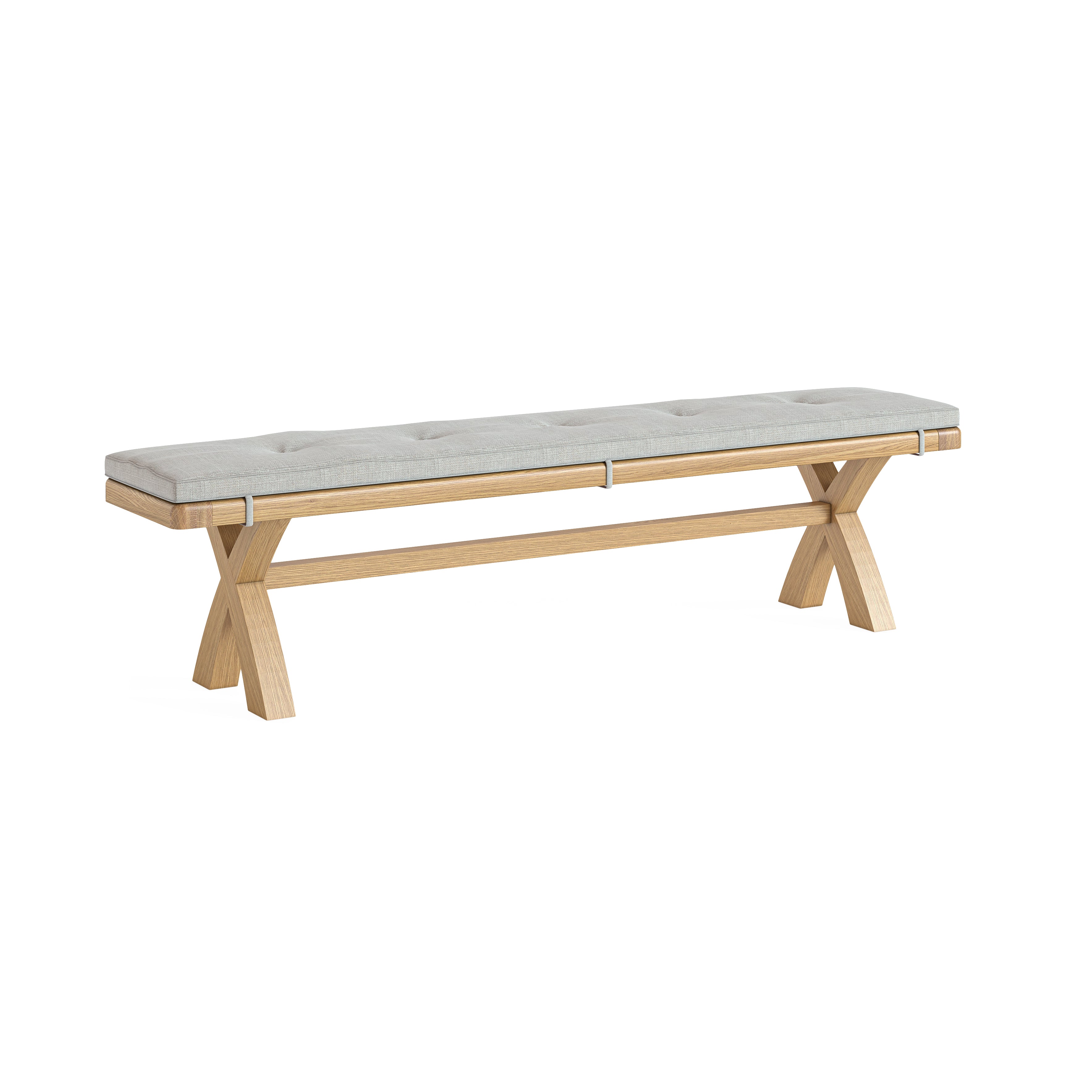Jackson Oak Wood Cross Bench 200cm