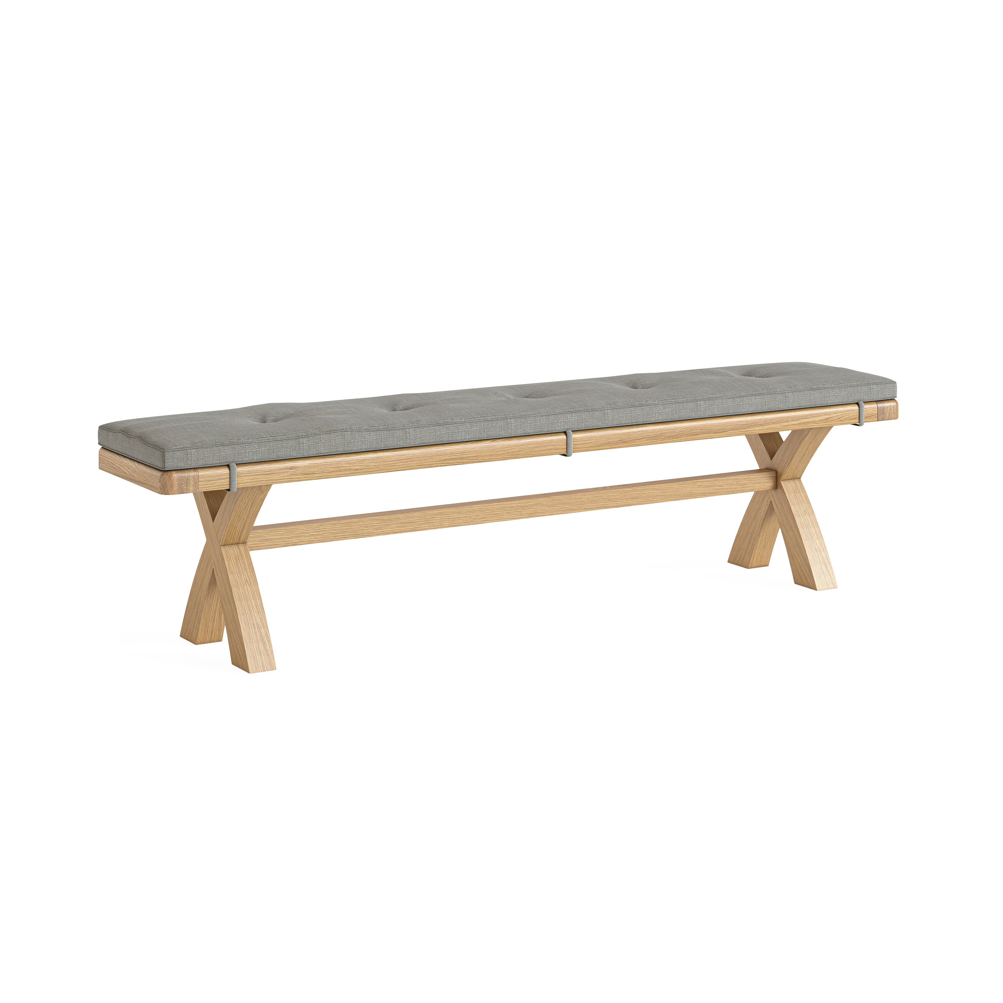 Jackson Oak Wood Cross Bench 200cm