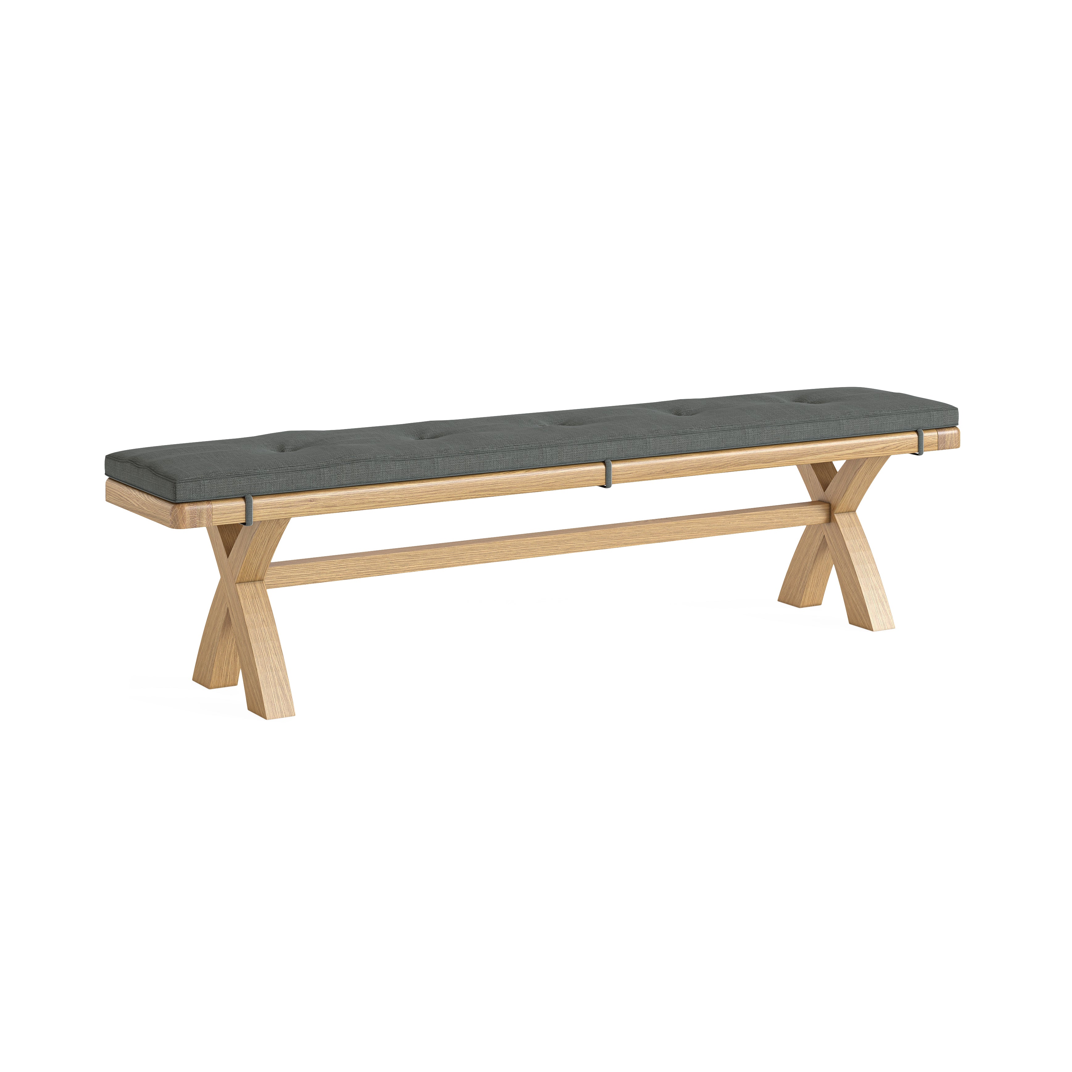 Jackson Oak Wood Cross Bench 200cm