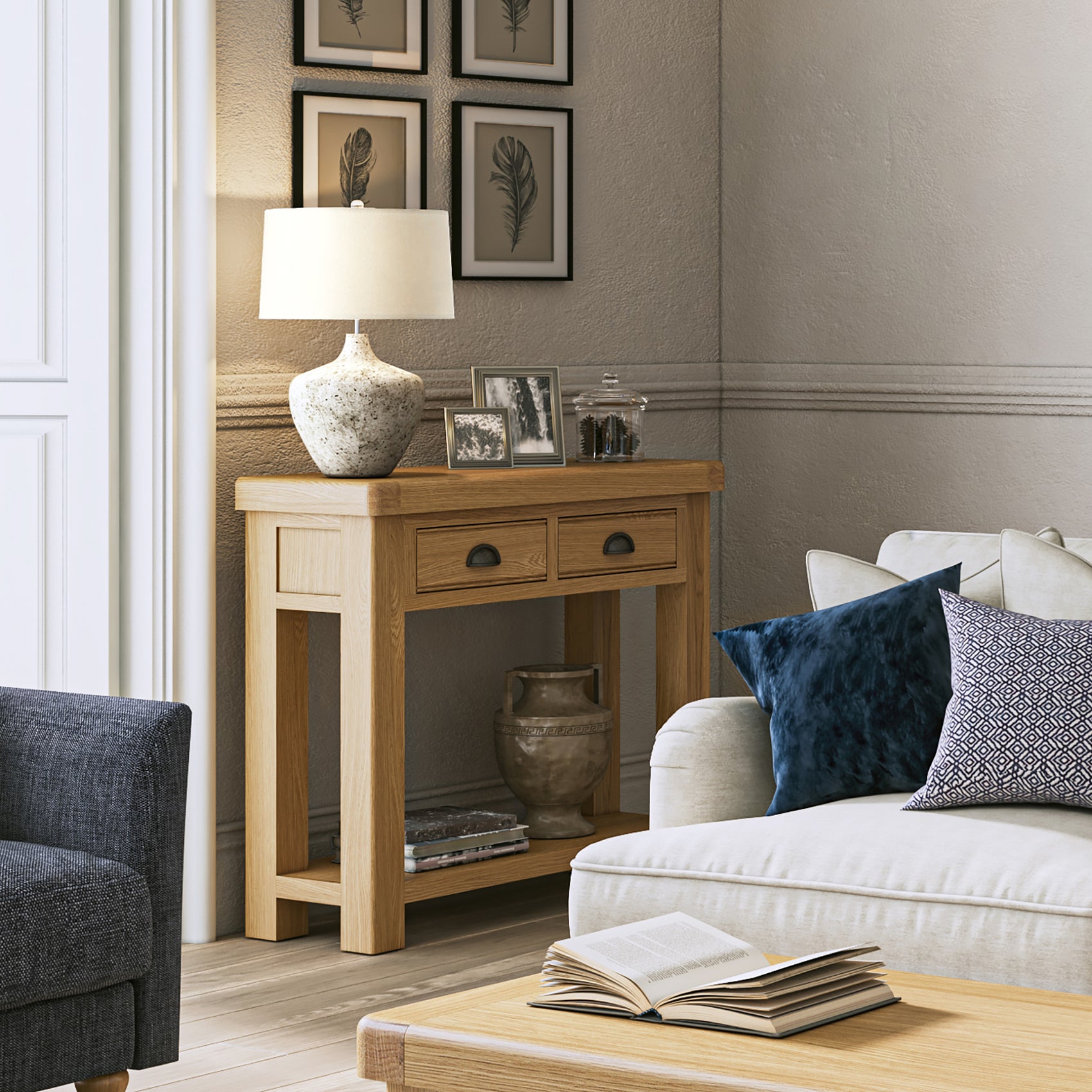 Jackson Oak Wood Console Table