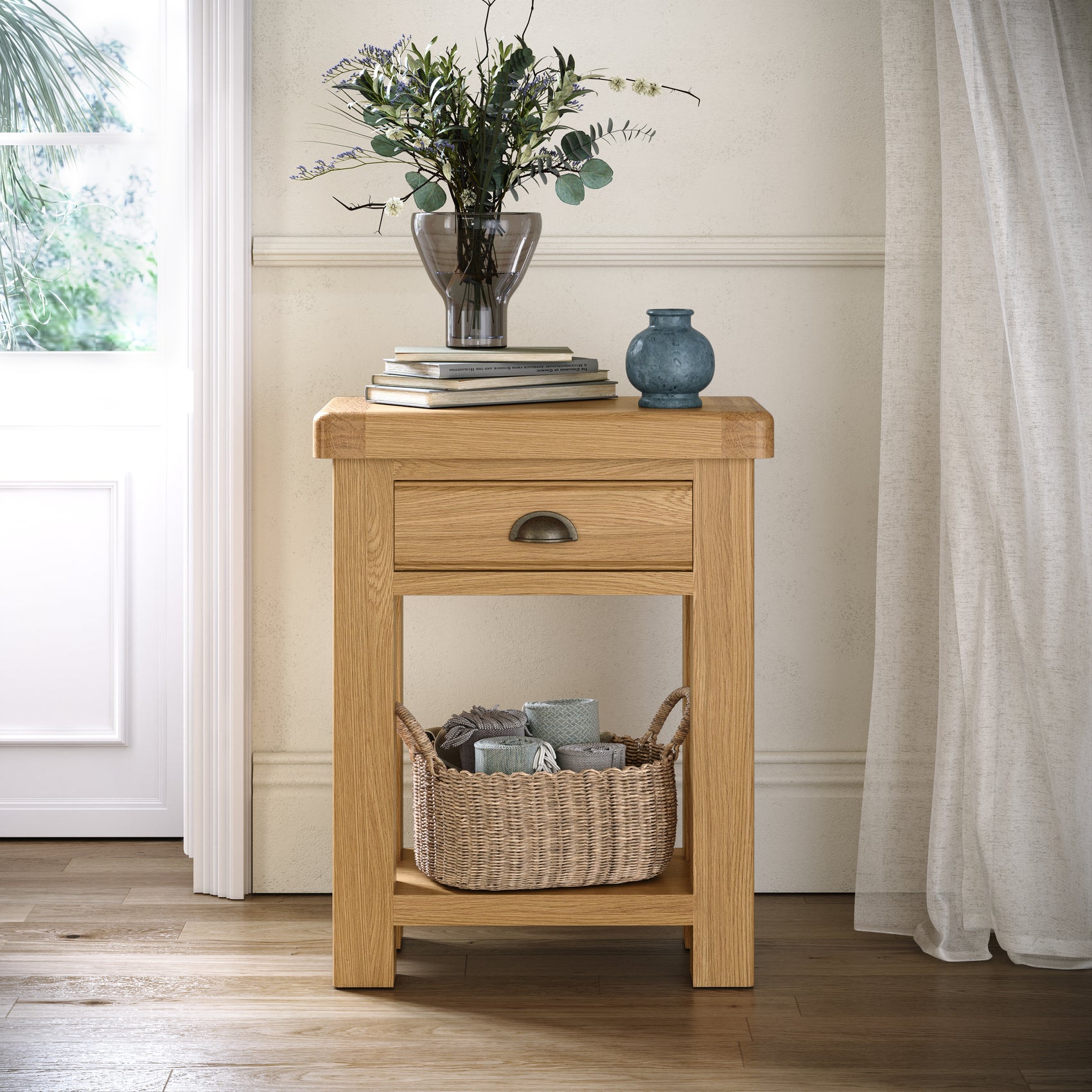 Jackson Oak Wood Telephone Table
