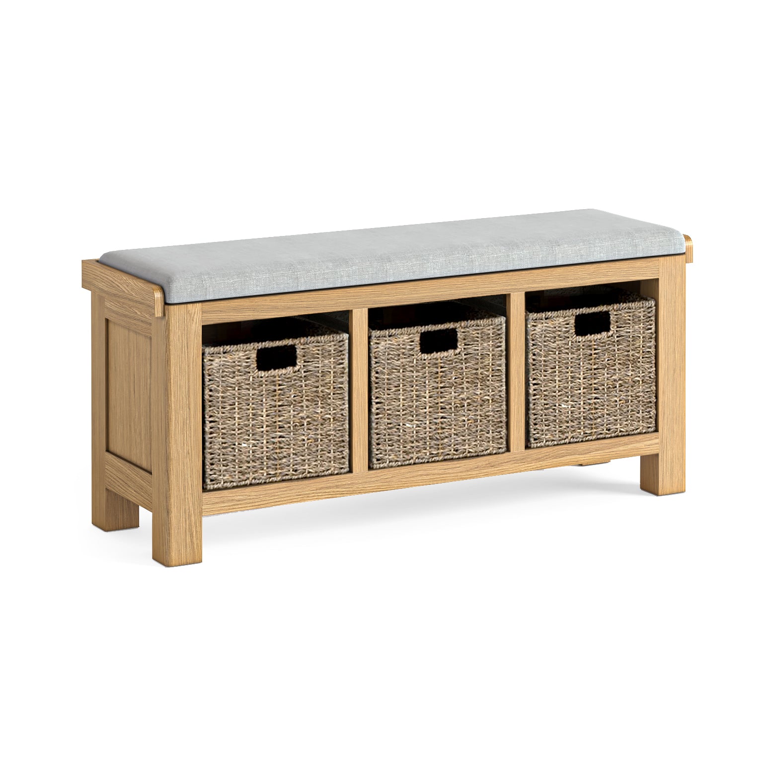 Jackson Oak Wood Storage Bench
