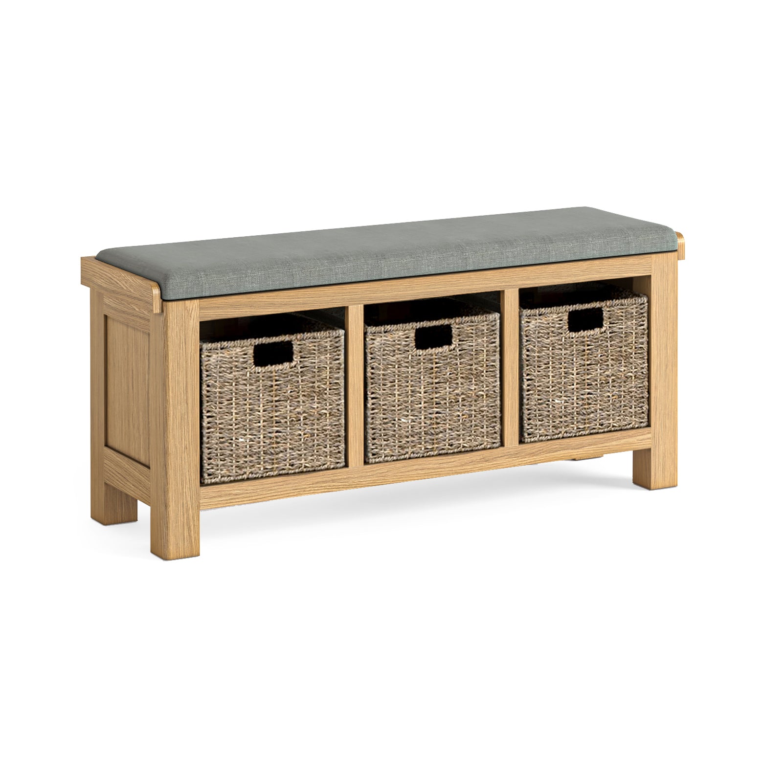 Jackson Oak Wood Storage Bench