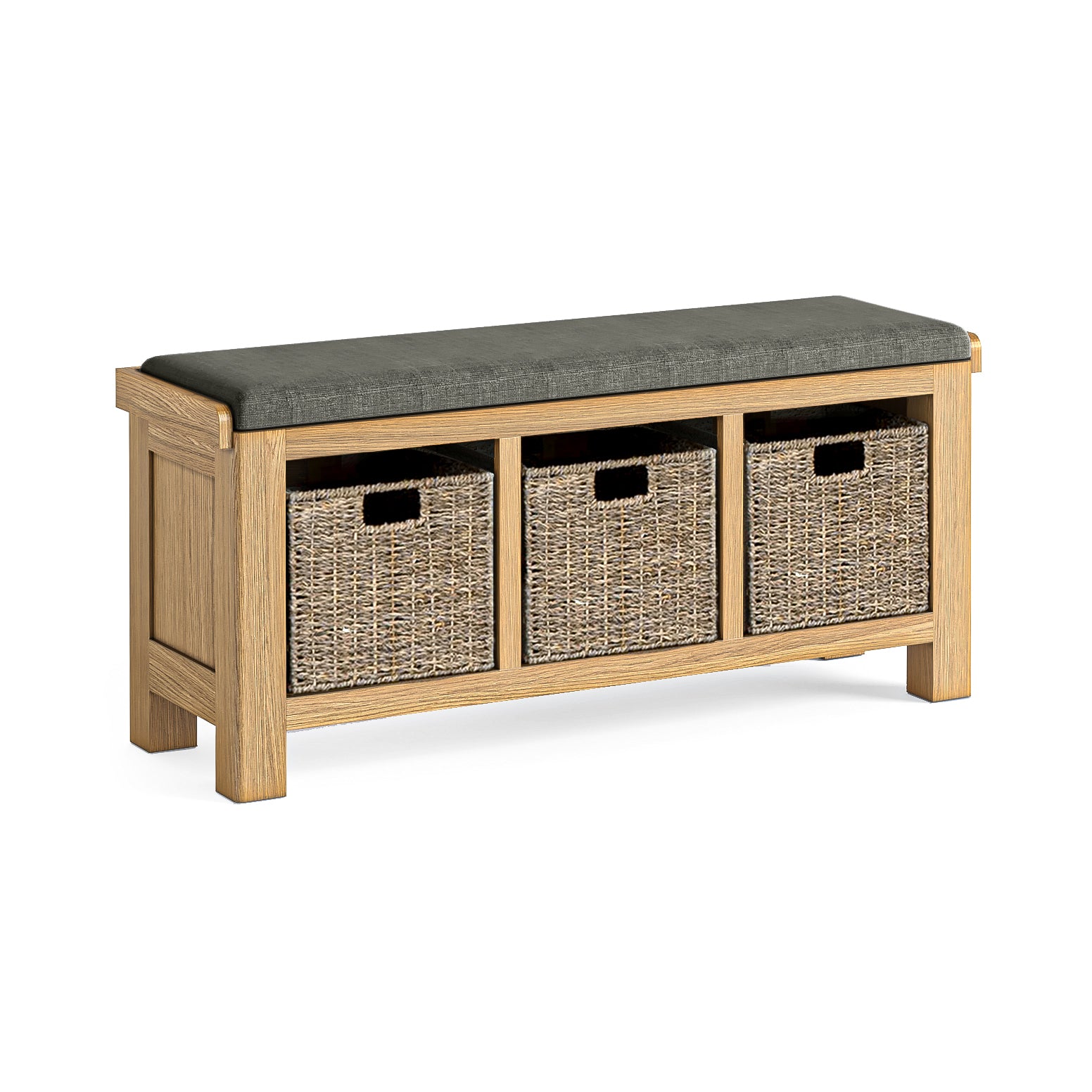 Jackson Oak Wood Storage Bench