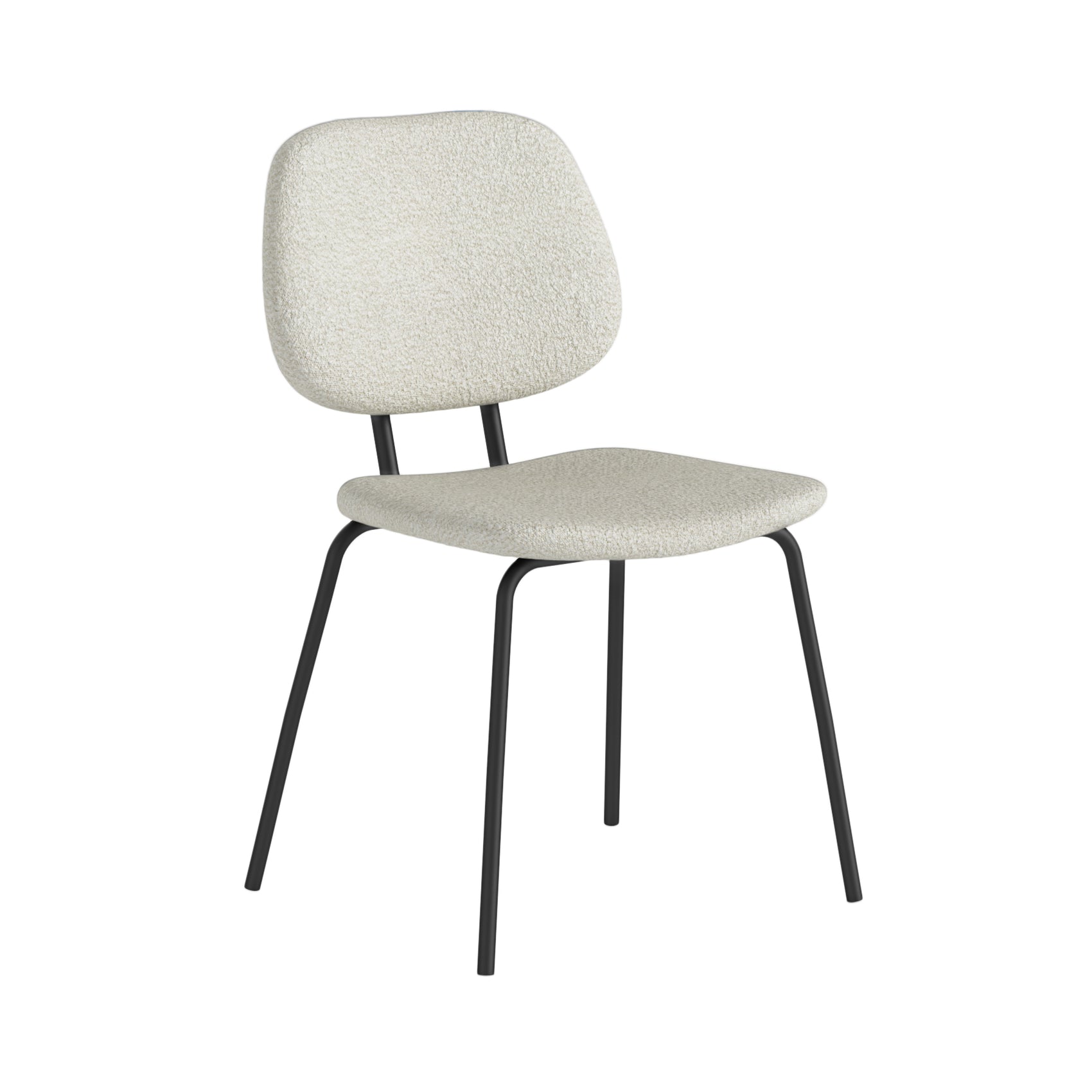 Set of 2 Lily Ivory Boucle Dining Chair