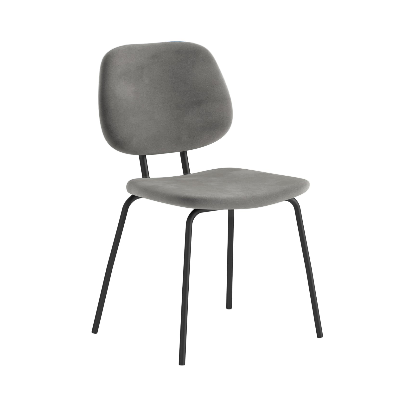 Set of 2 Lily Grey Velvet Dining Chairs