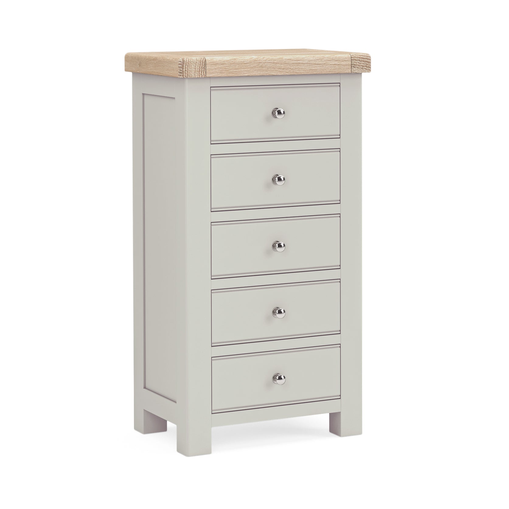 Hartwell Grey Wood Tall Boy Chest
