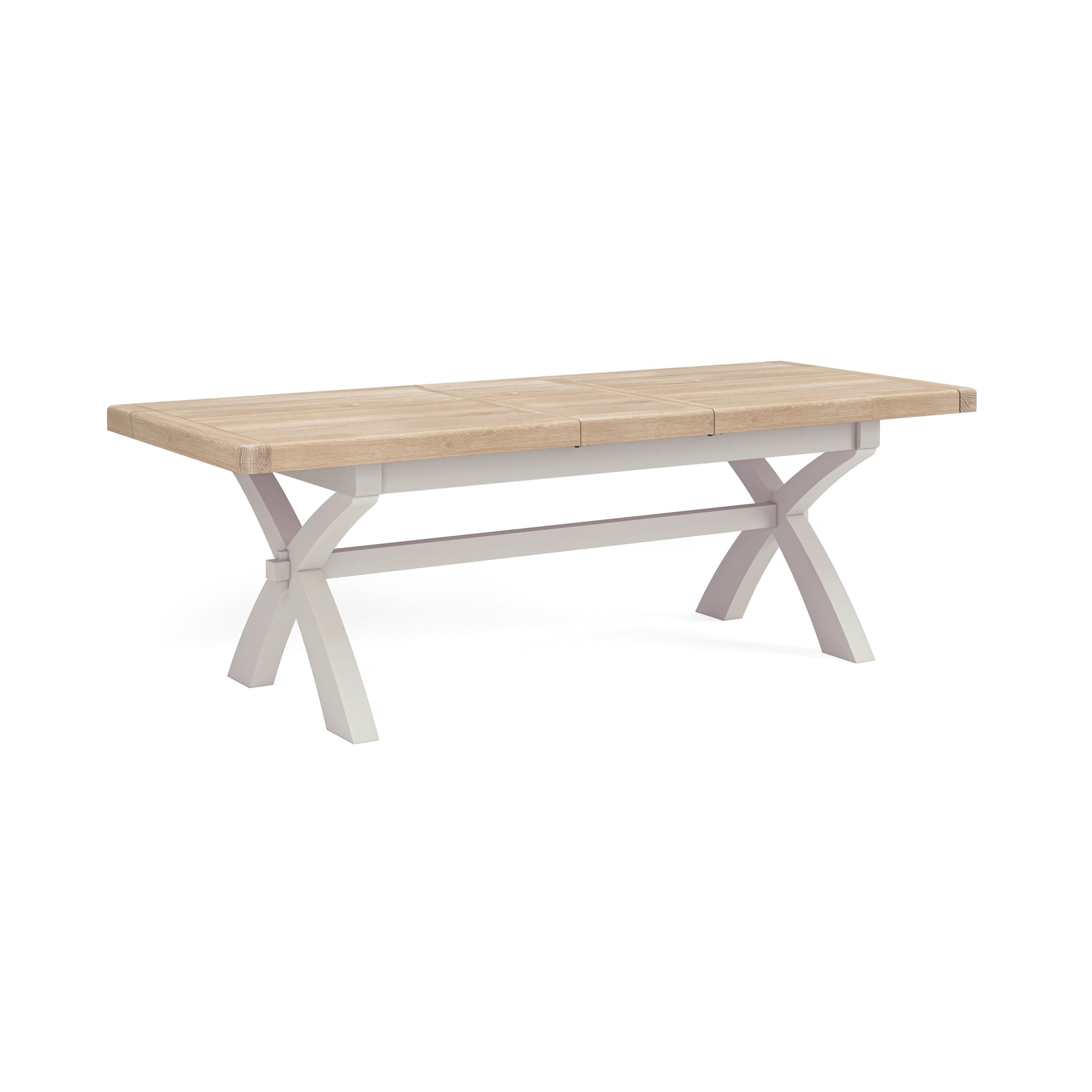 Hartwell Grey Wood Cross Leg Extending Dining Table 200/245cm