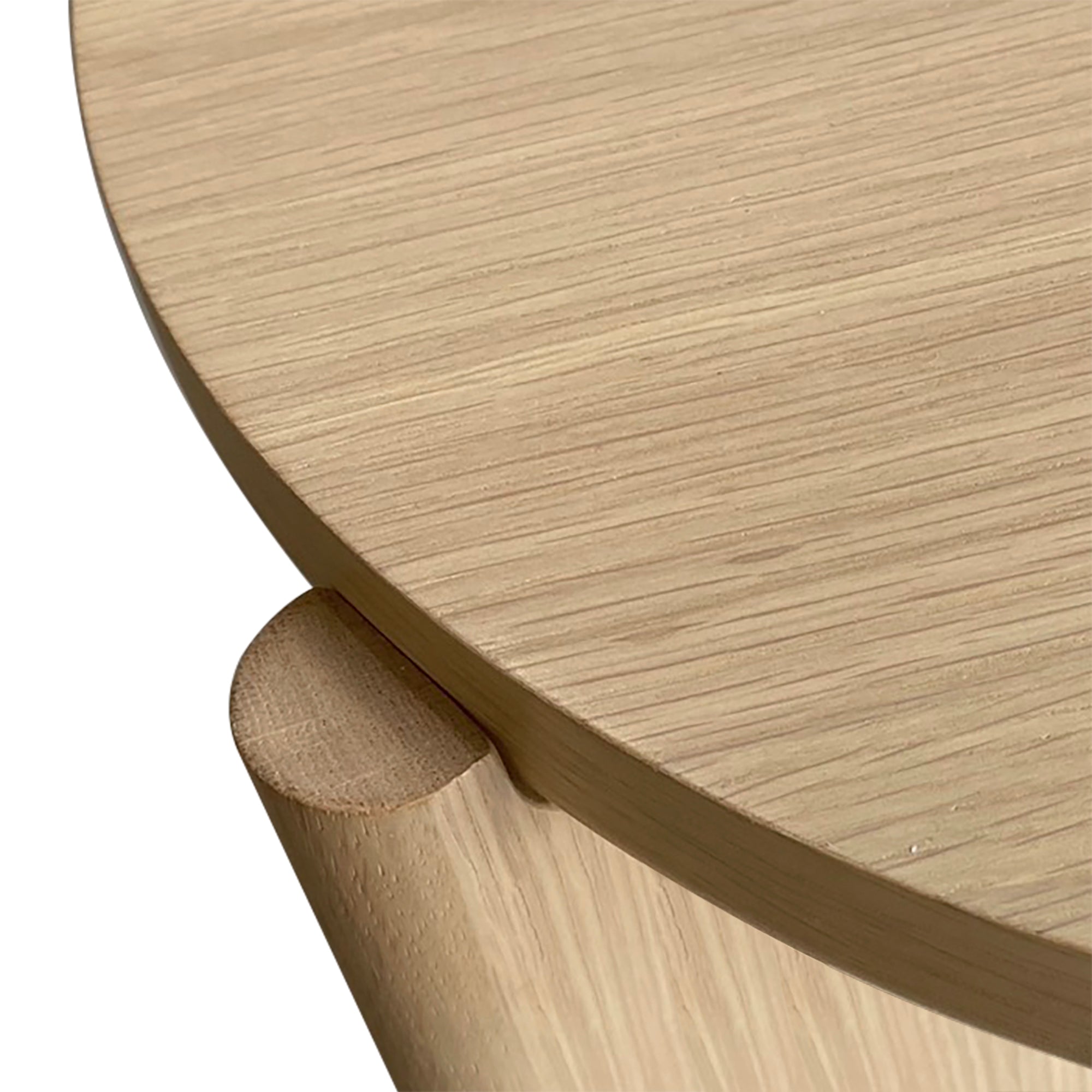 Hadley Natural Oak Wood Round Coffee Table