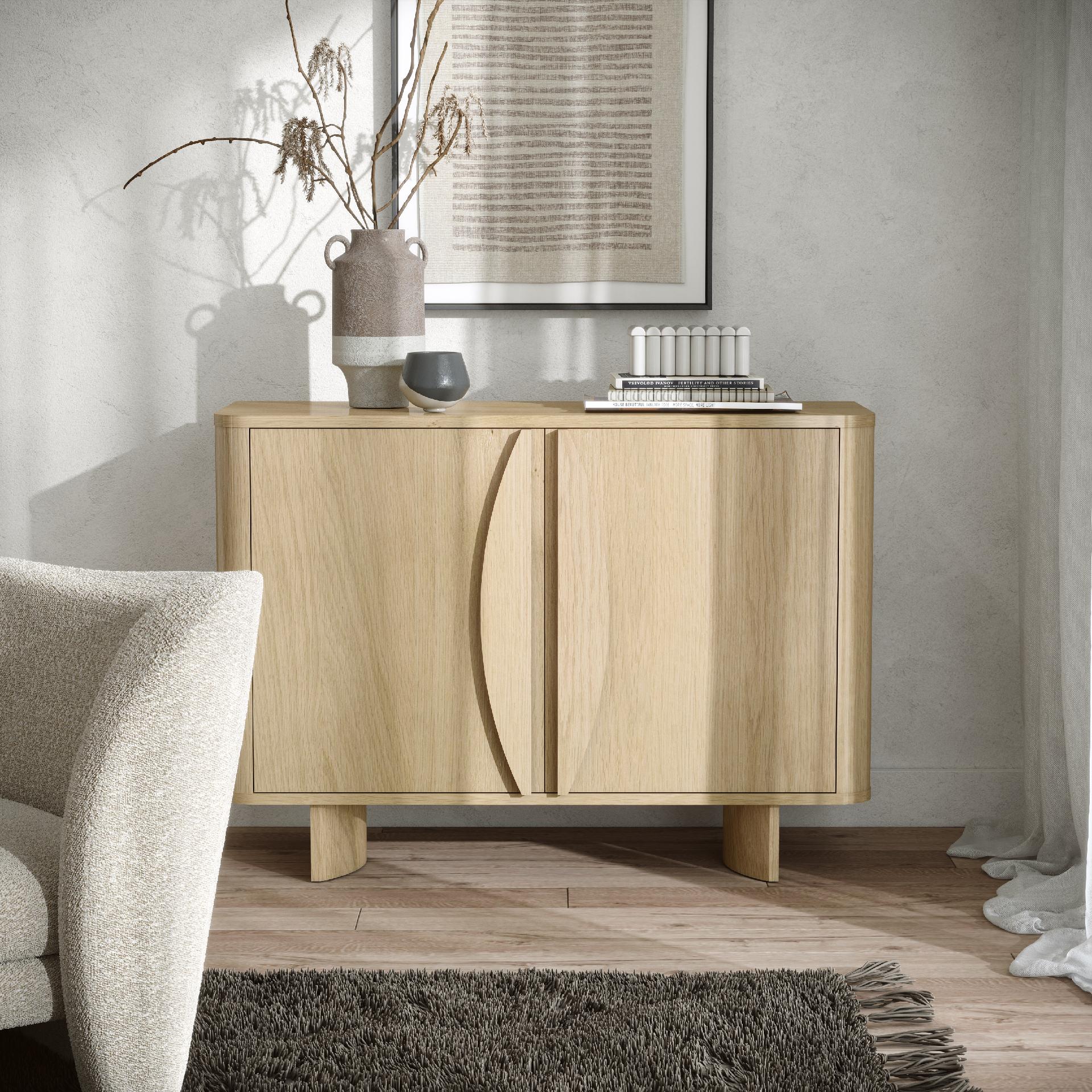 Hadley Natural Oak Wood Sideboard - Small