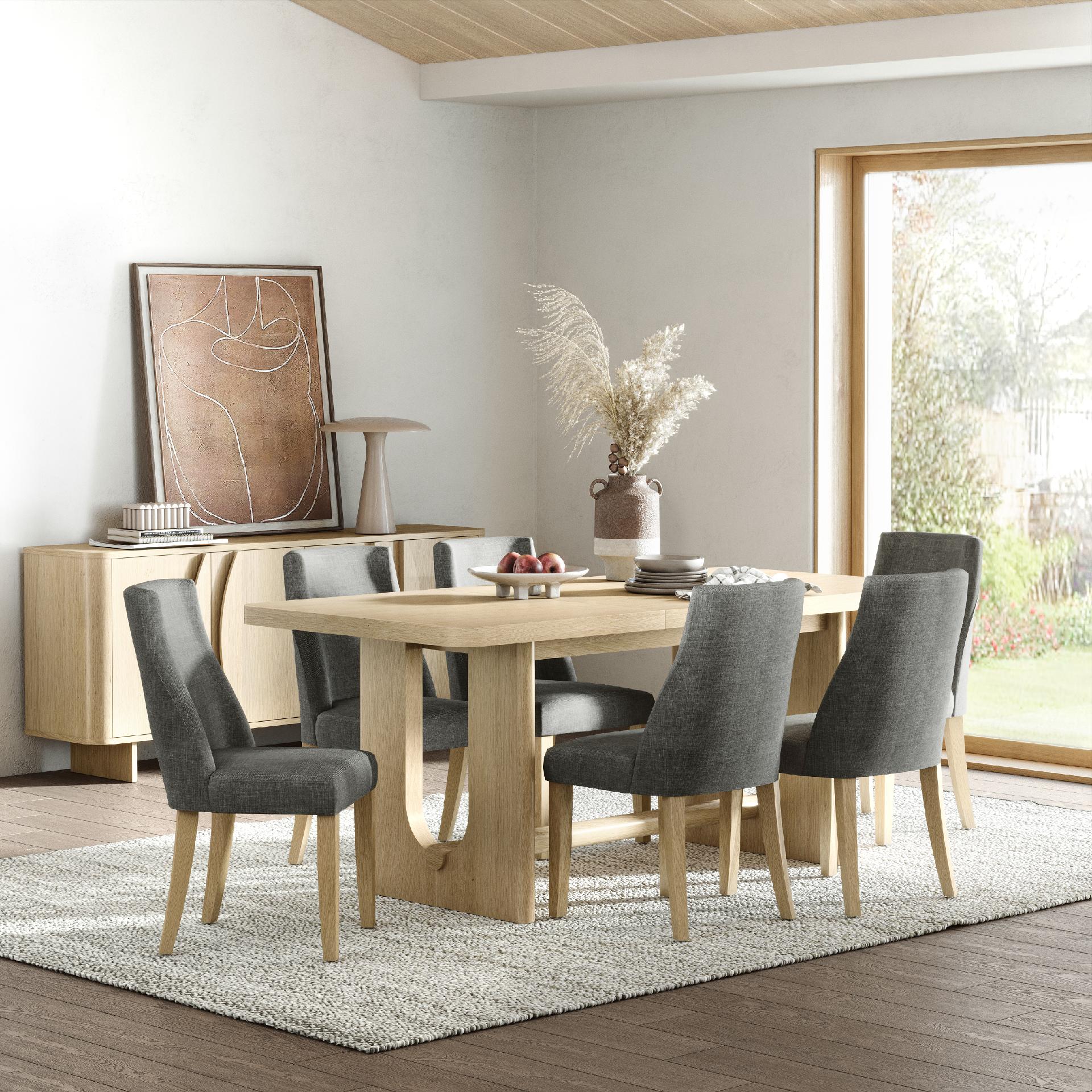 Hadley Natural Oak Wood Small Extending Dining Table 150/195cm