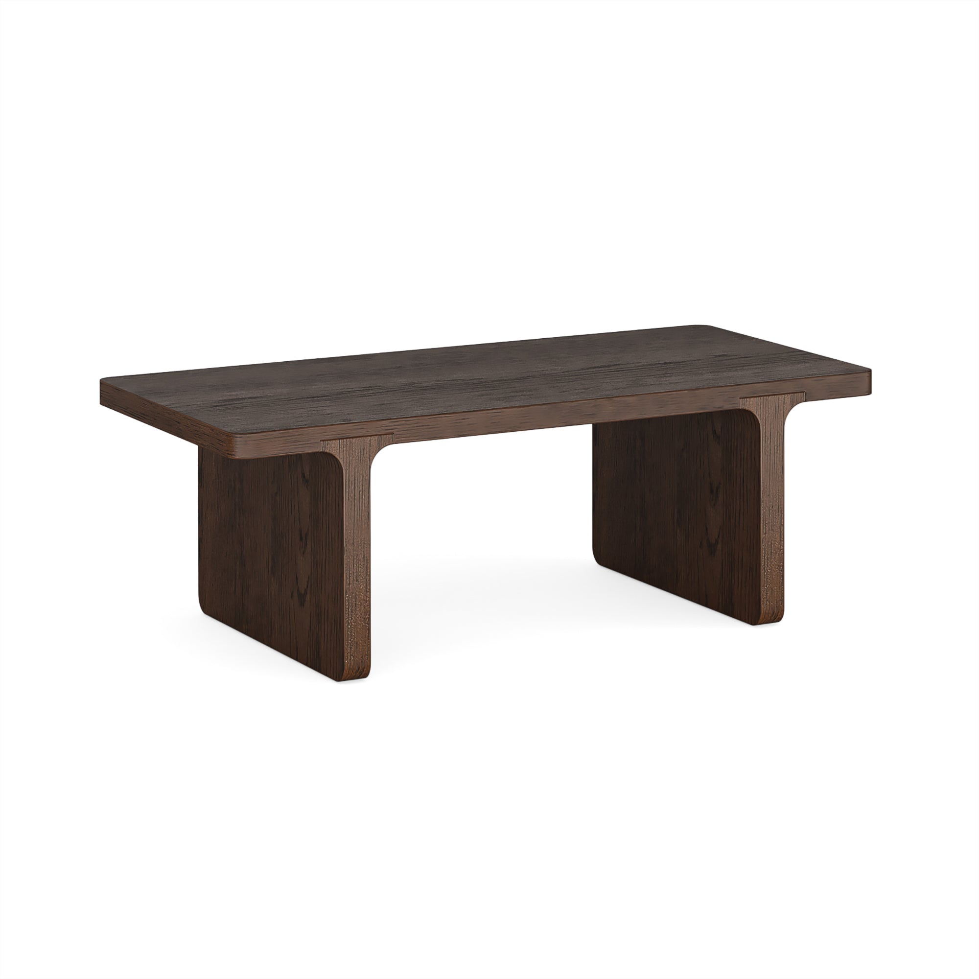 Dakota Brown Oak Wood Rectangle Coffee Table