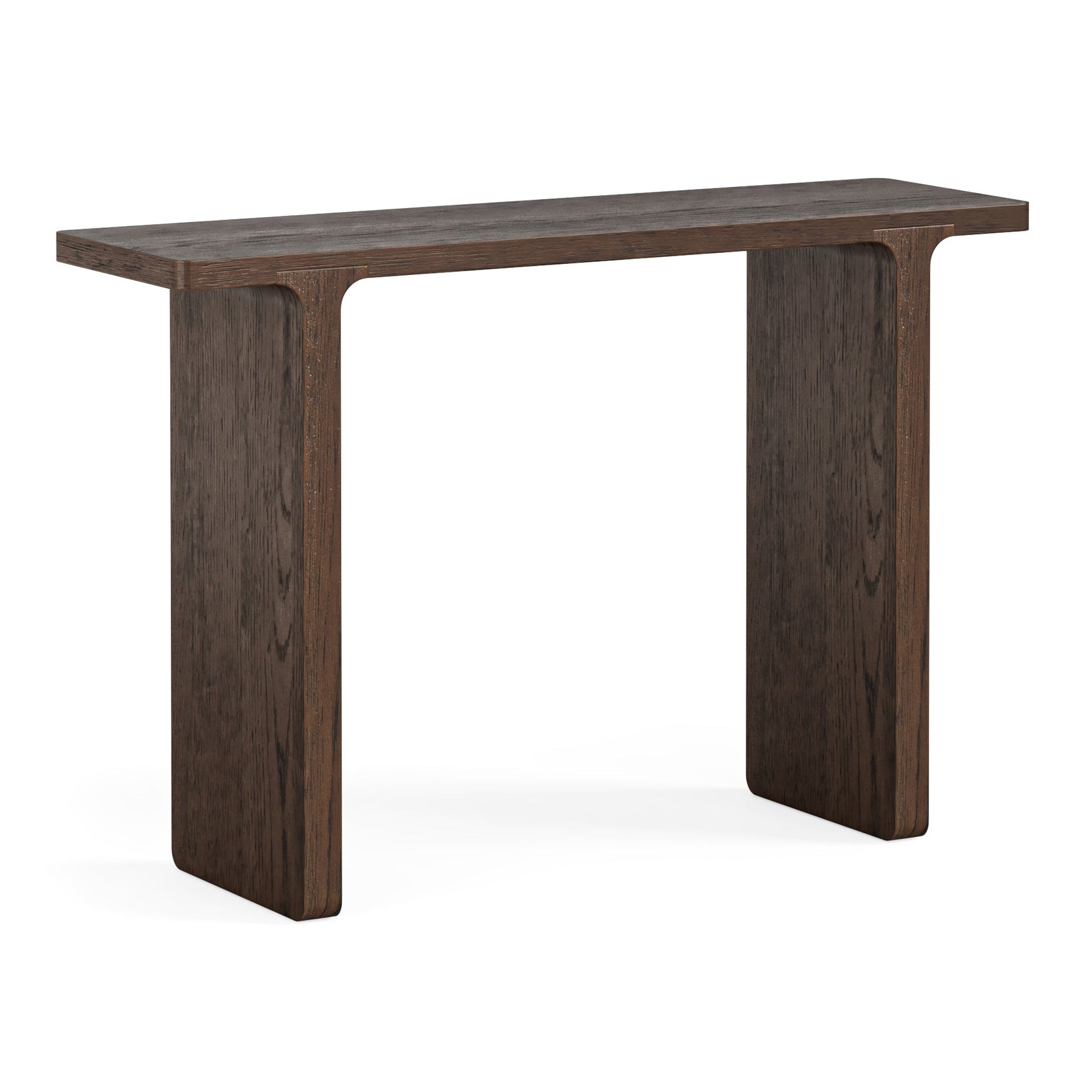 Dakota Brown Oak Wood Console Table
