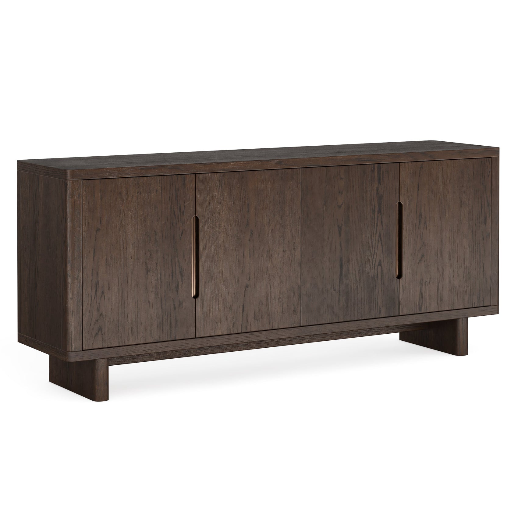 Dakota Brown Oak Wood Sideboard - Large