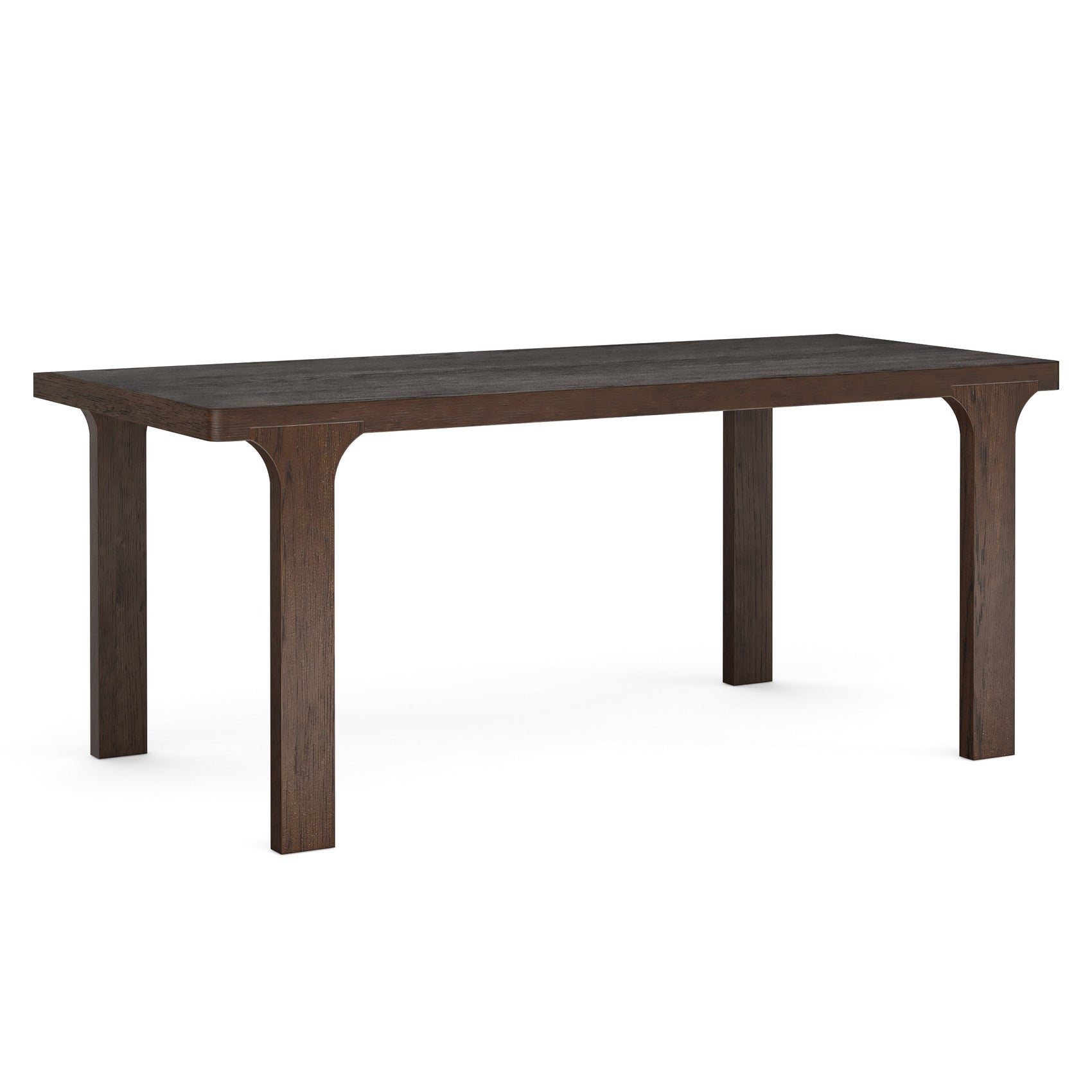 Dakota Brown Oak Wood Fixed Dining Table 180cm